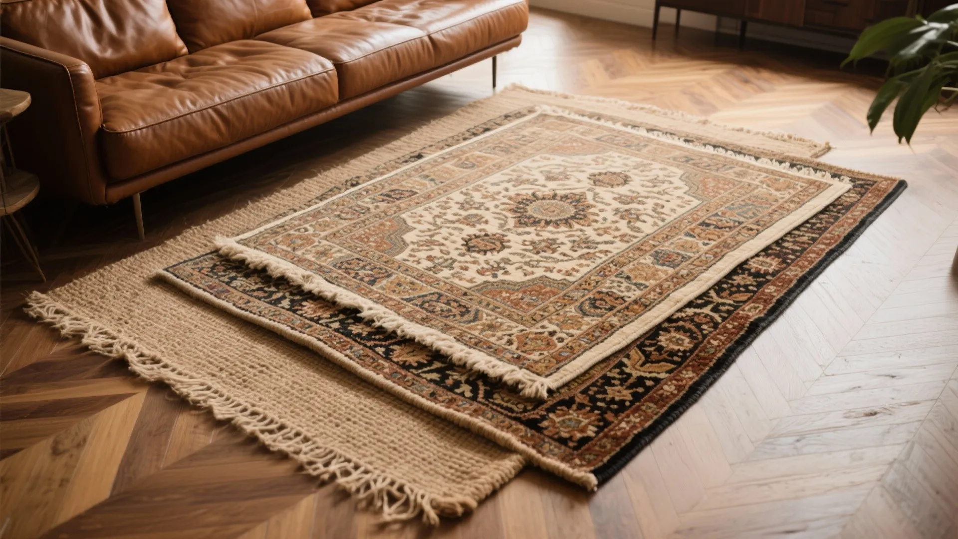 6. Layered Rugs for Texture and Warmth