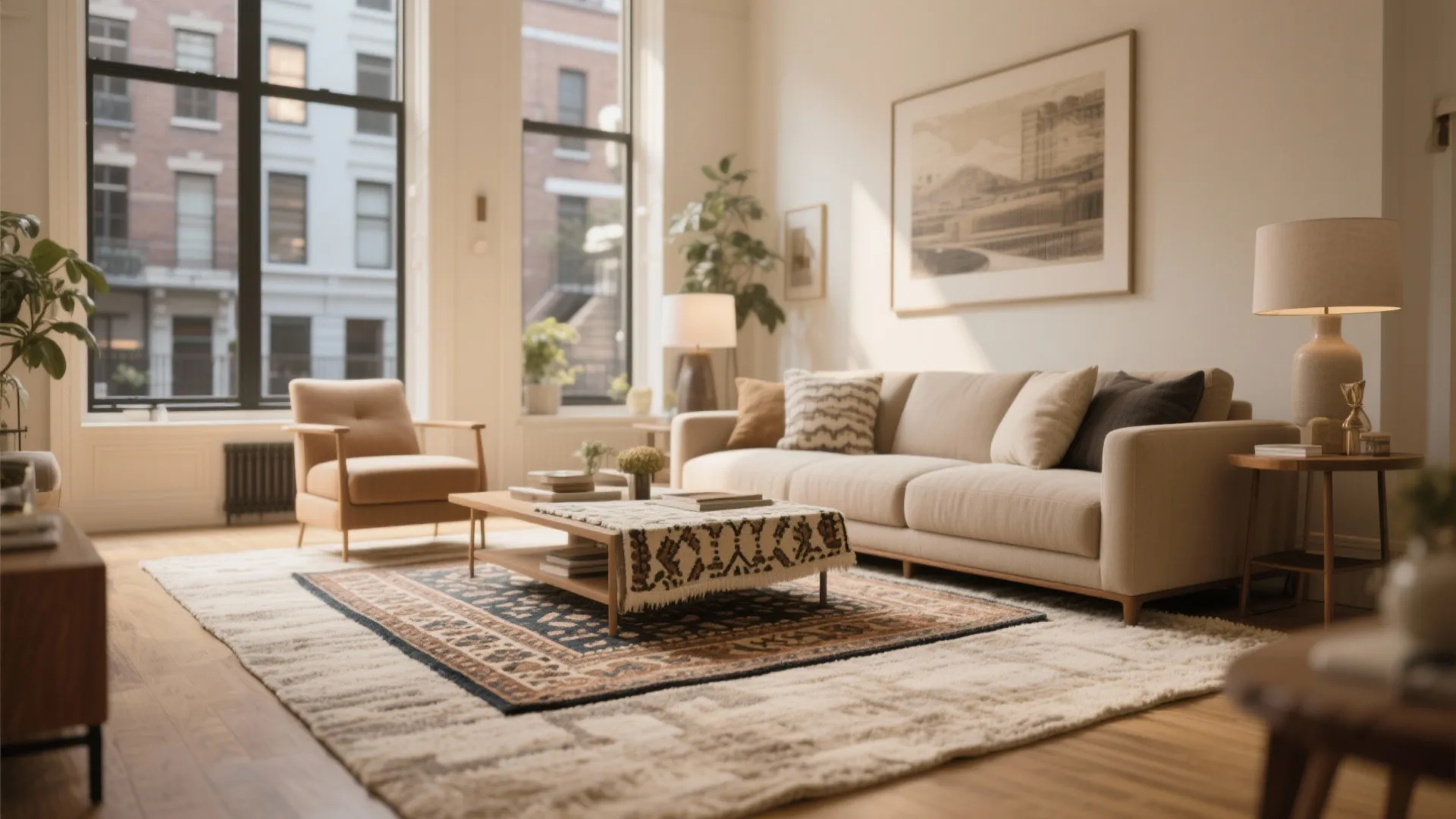 10. Layered Rugs for Visual Zones