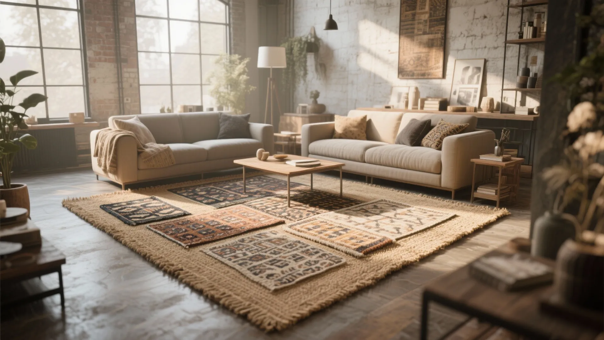 9. Layering Rugs for Depth