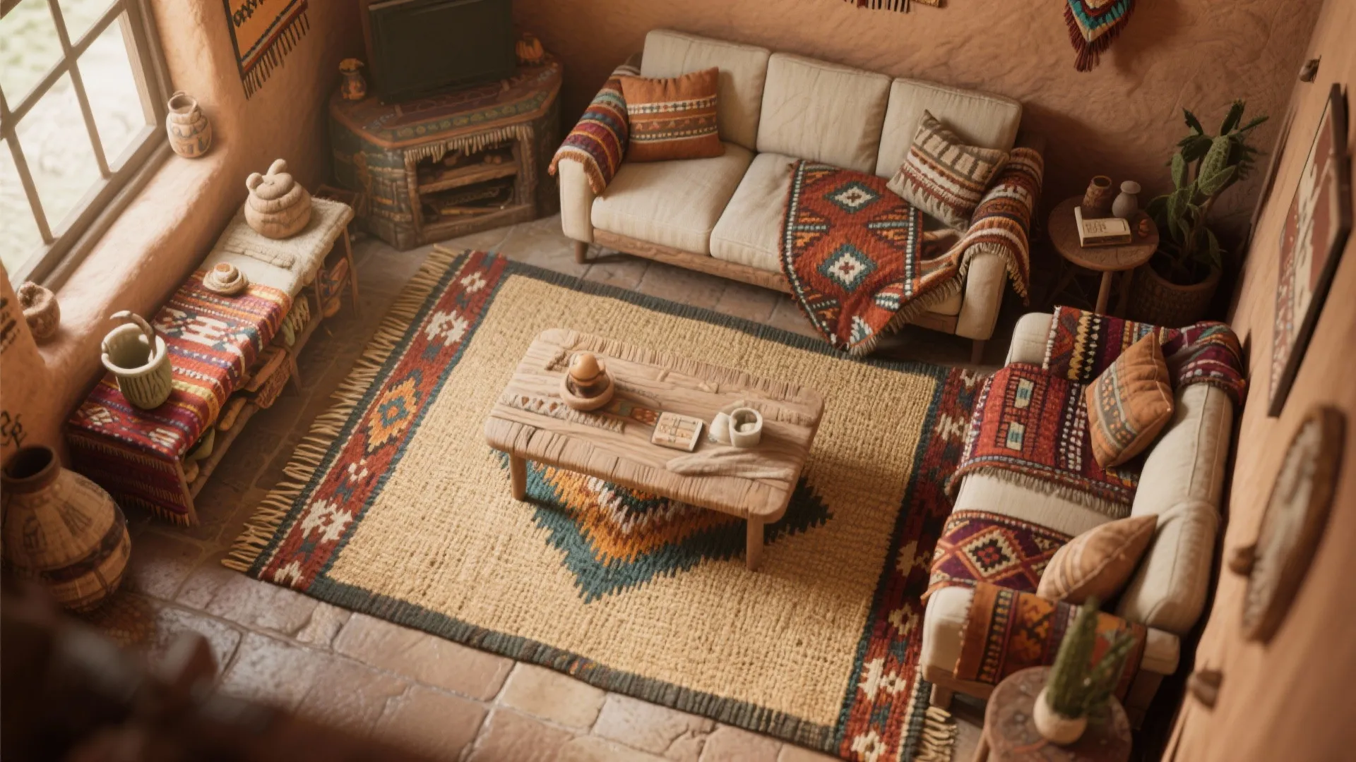 9. Layered Rugs