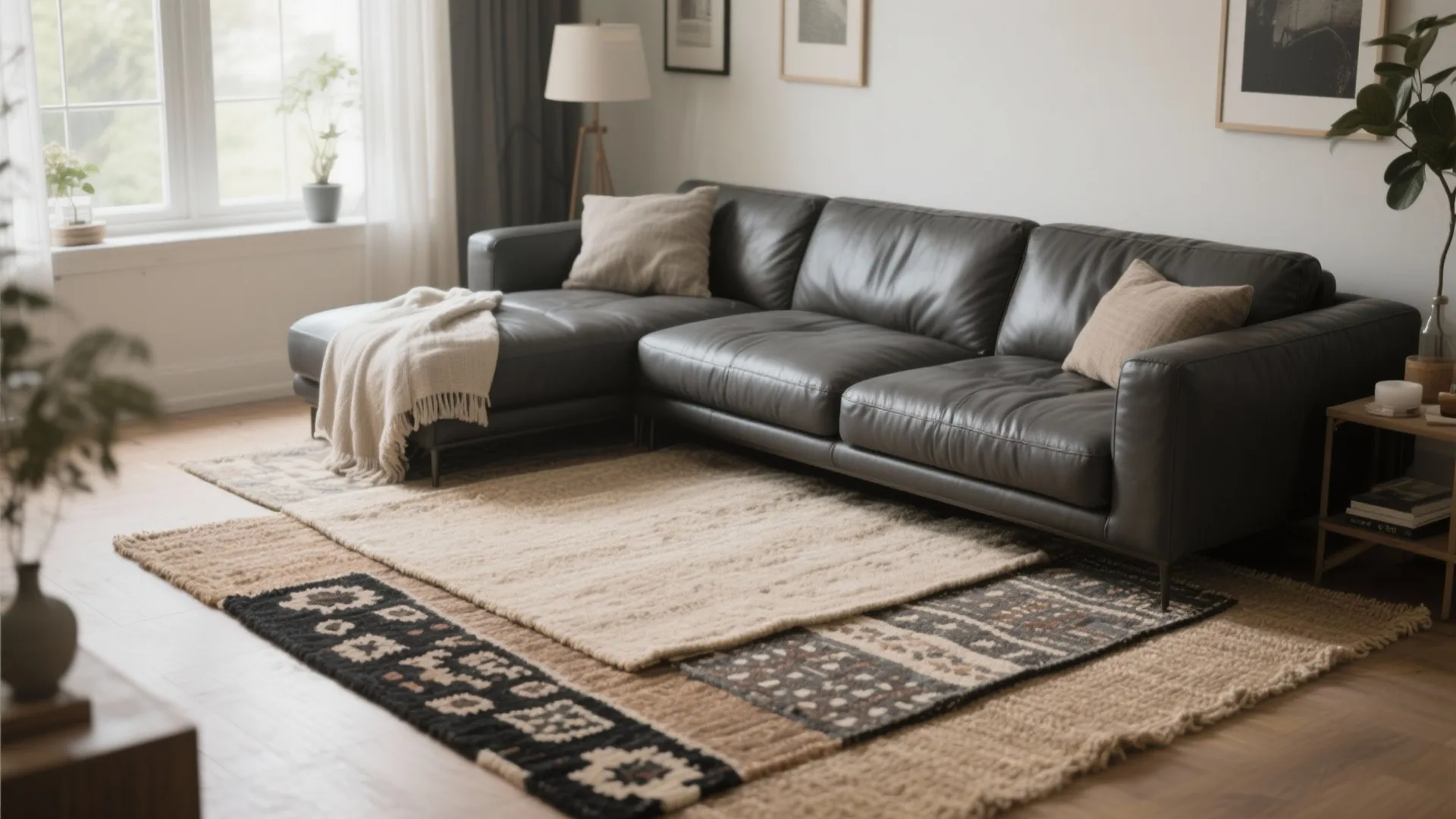 10. Layered Rugs for Depth