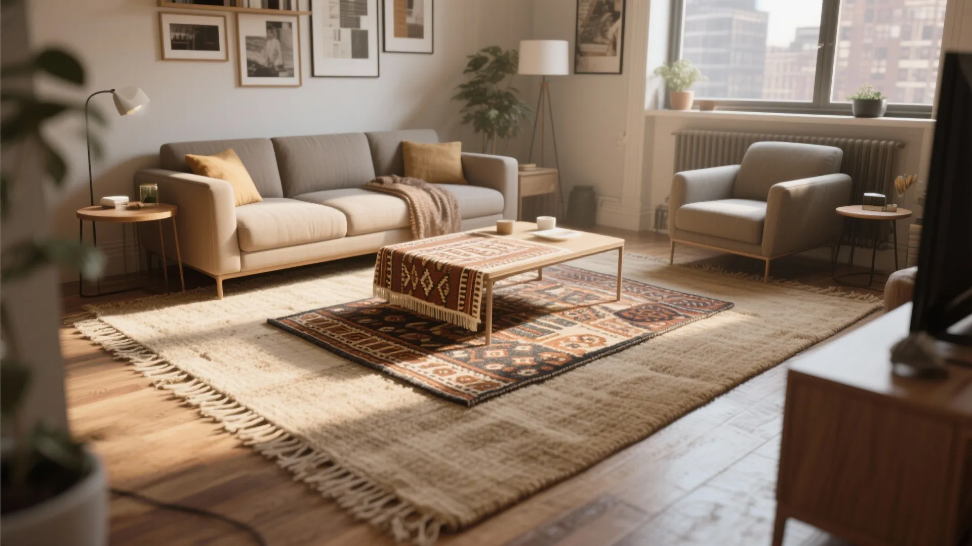 Layered Rugs for Texture