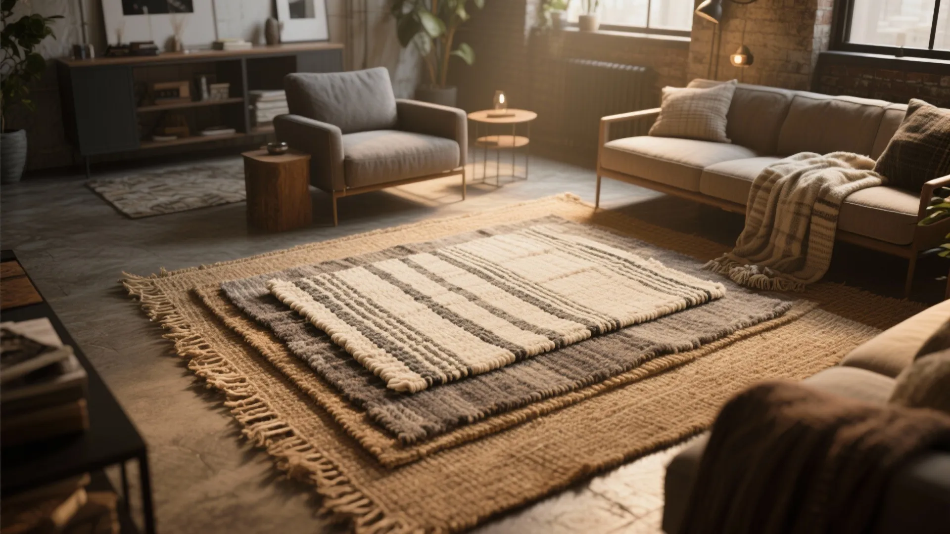 3. Layered Rugs for Texture