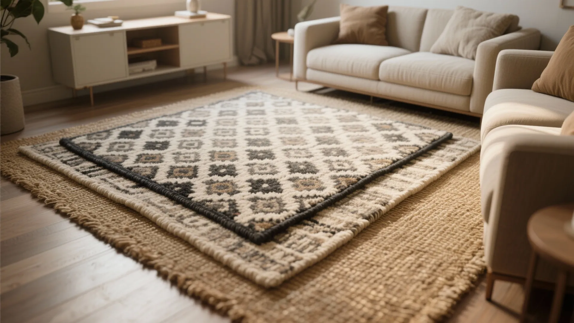 Layered Rugs for Texture