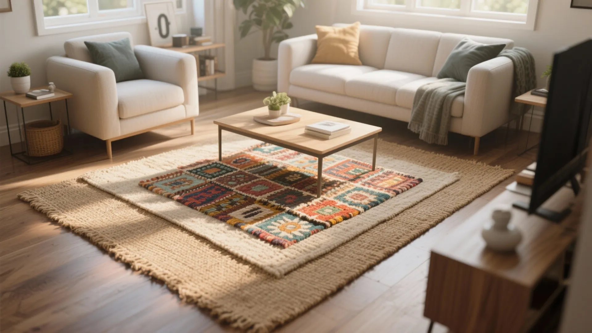 Layered Rugs for Texture