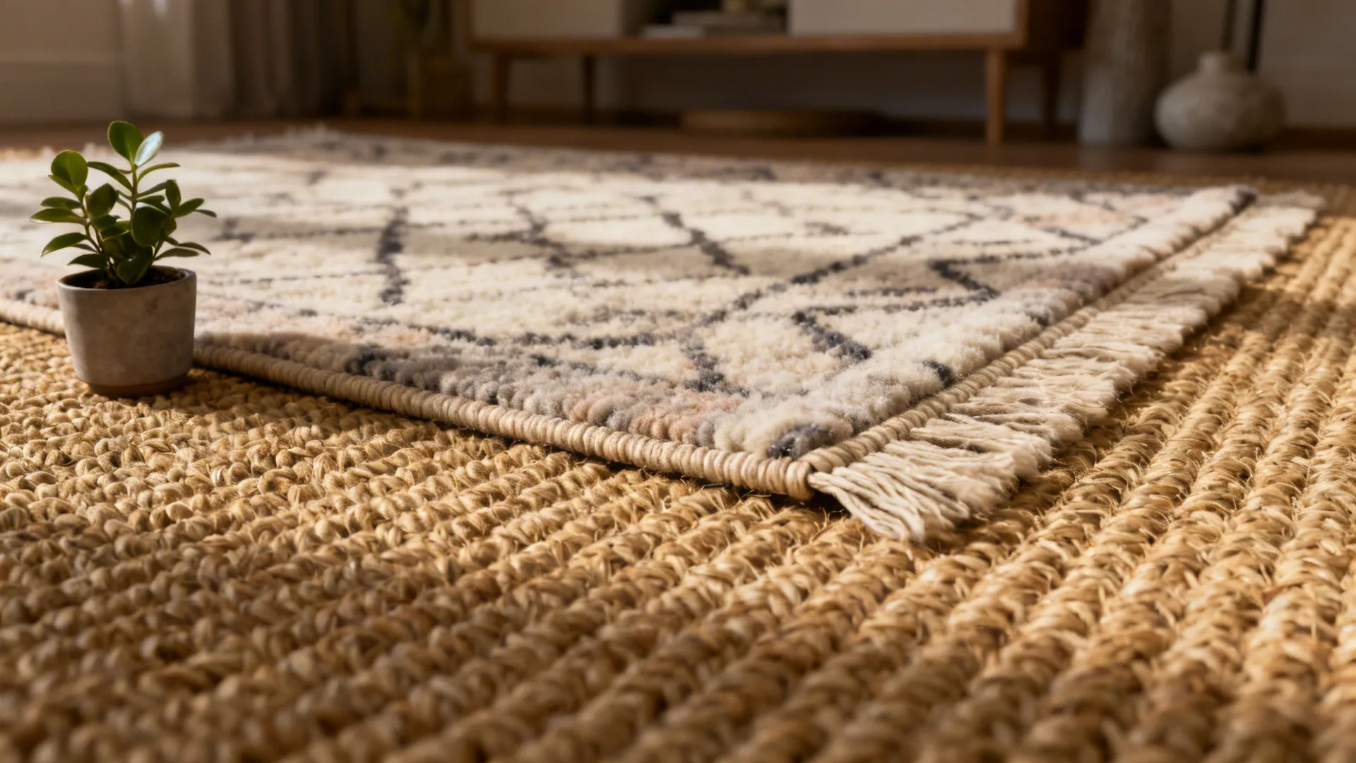 2. Layer Rugs for Texture and Depth