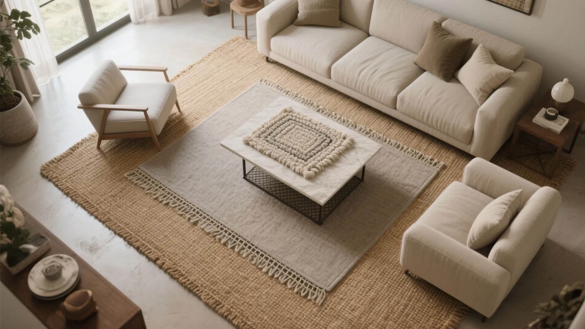 3) Layered Luxury: Pair a Flatweave Base With a Plush Accent