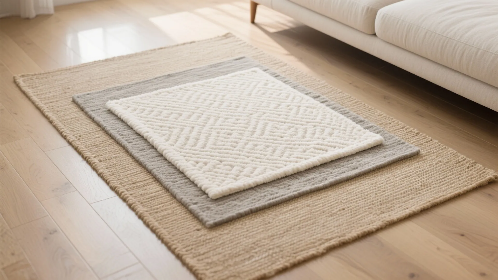 Layering a Flat-Weave Over a Larger Base