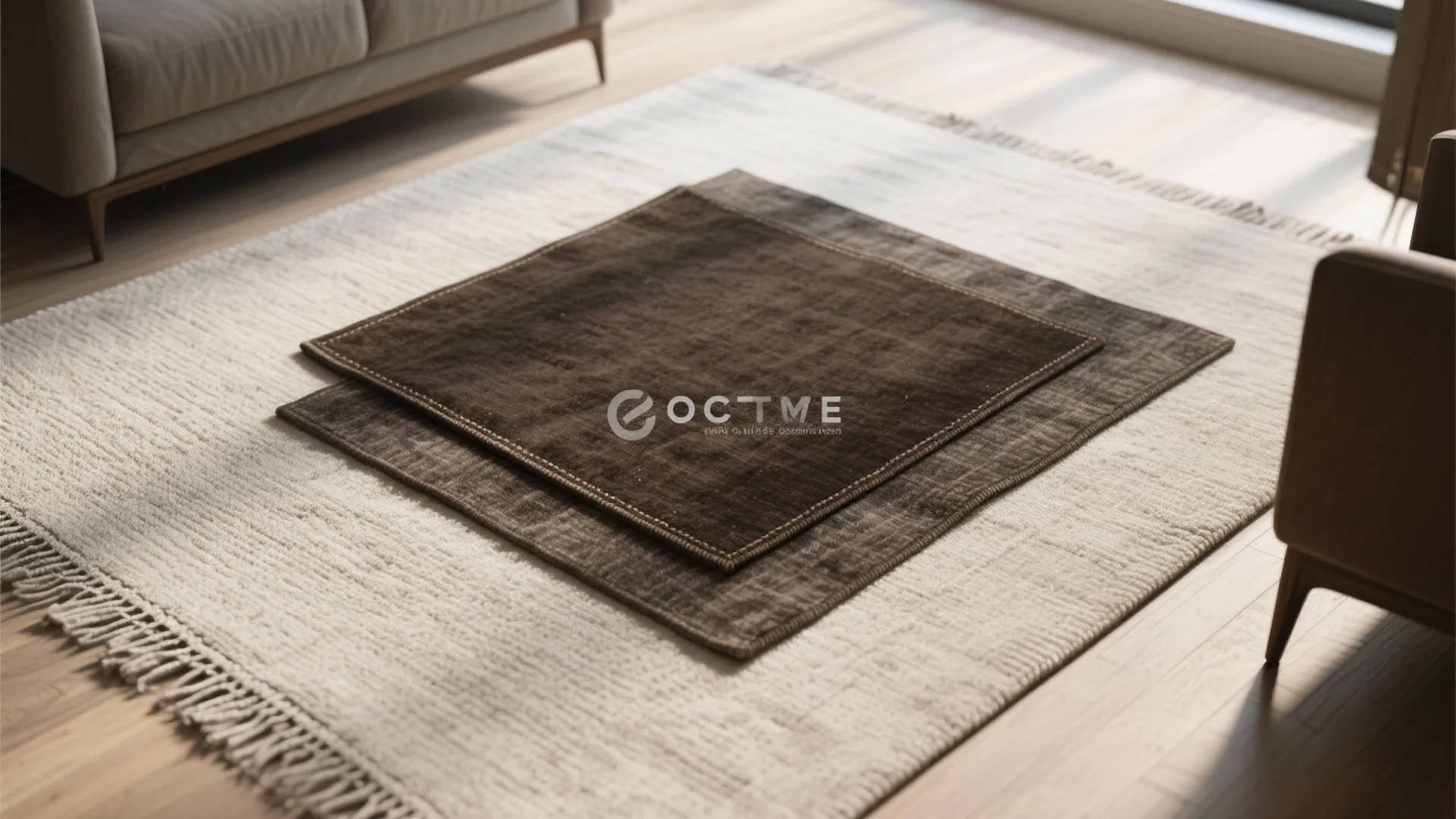 3. Layered rugs to add dimension in small spaces