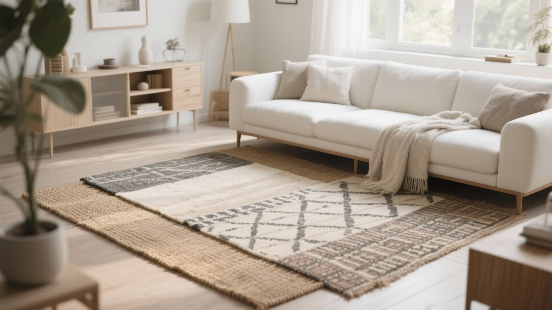 7. Layered Rugs for Comfort