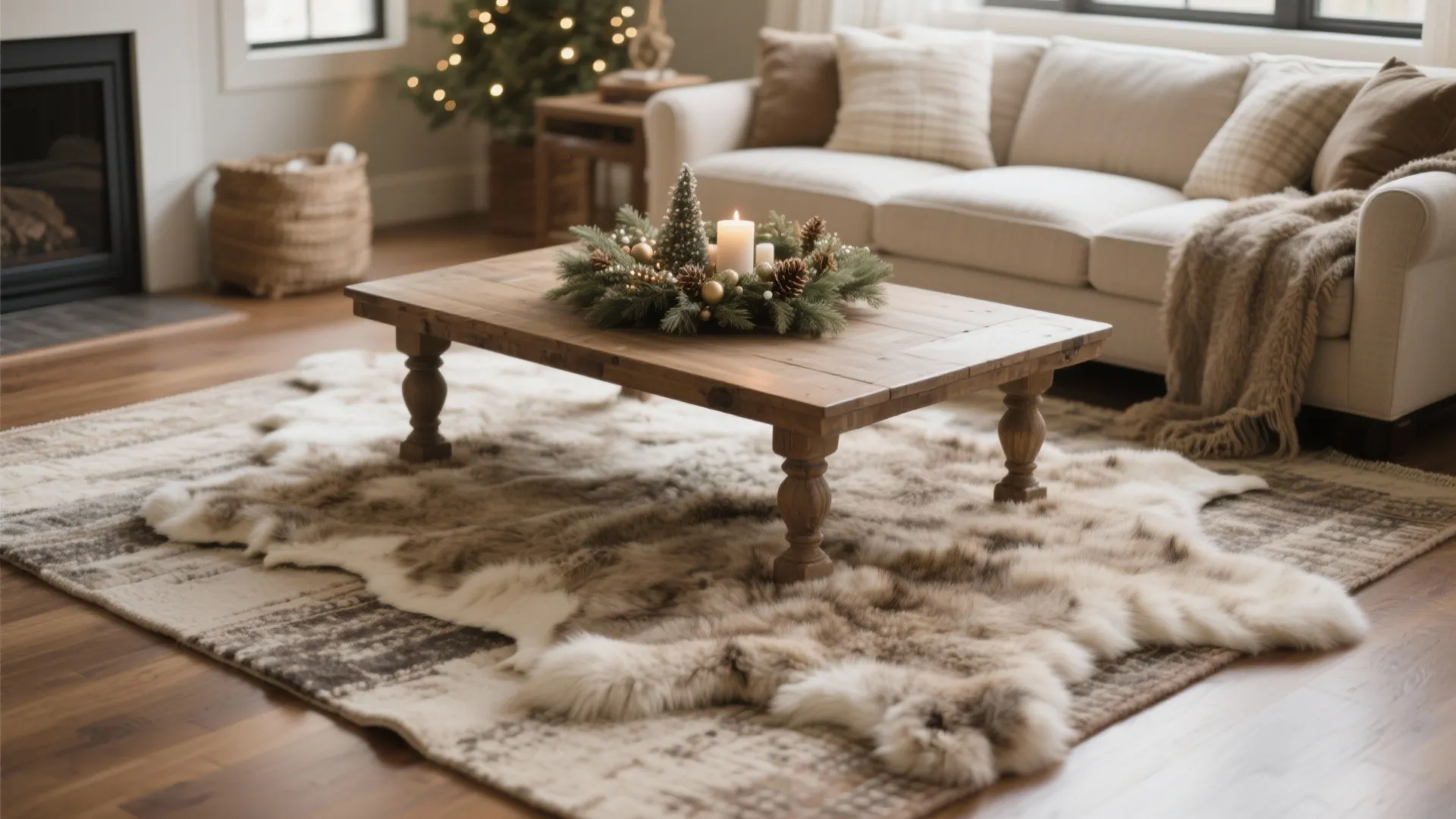 10. Layered Rugs for Winter Warmth
