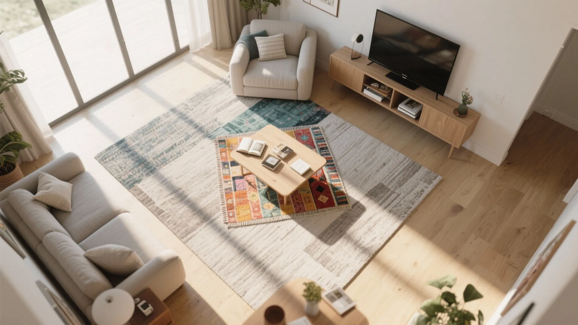 2. Zone with Area Rugs