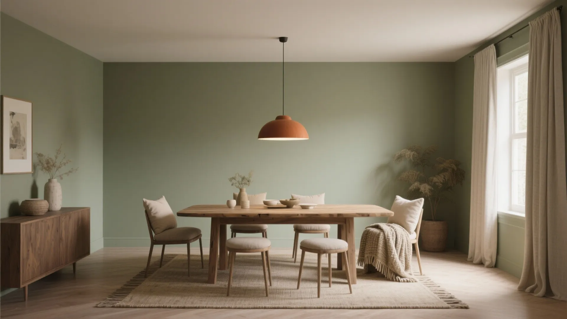 1. Layered Neutrals with Sage