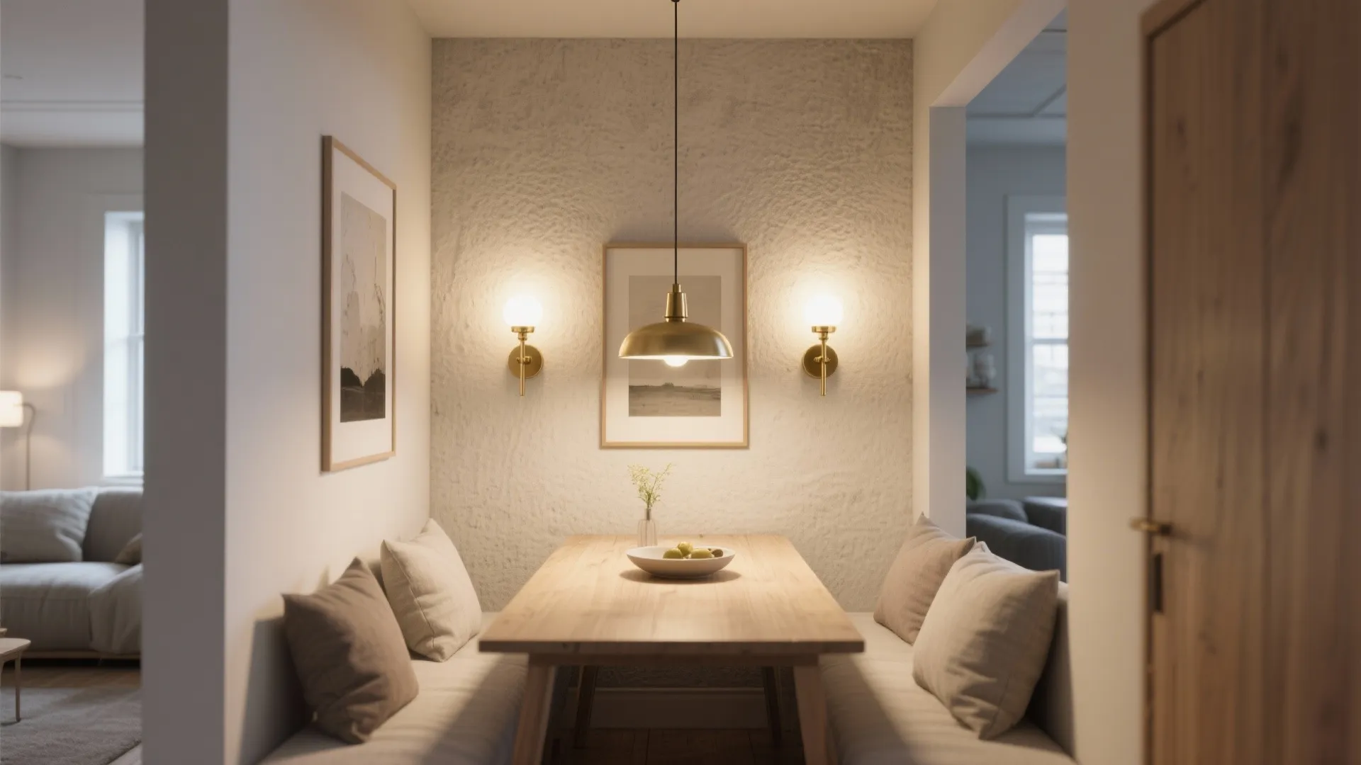 3. Layered Light with Wall Sconces
