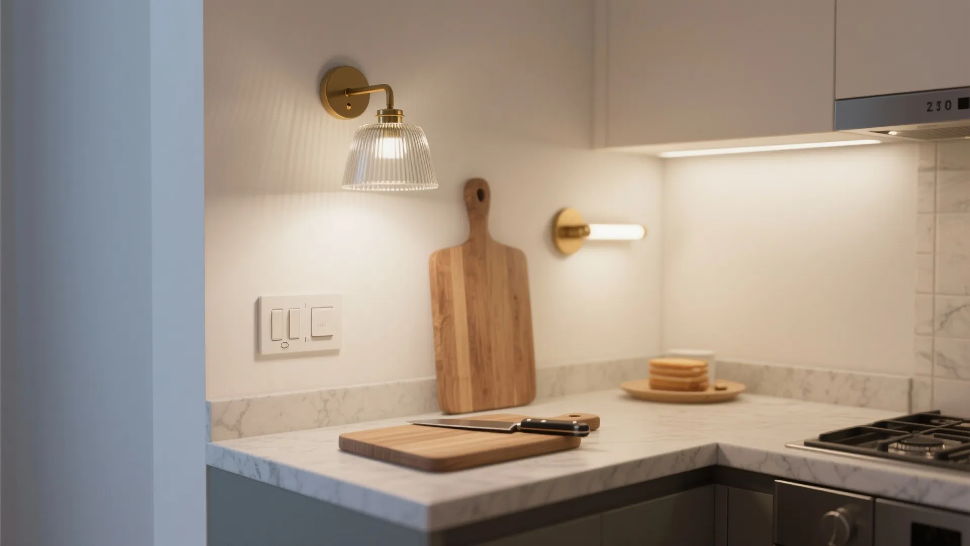 Layered task + ambient sconces