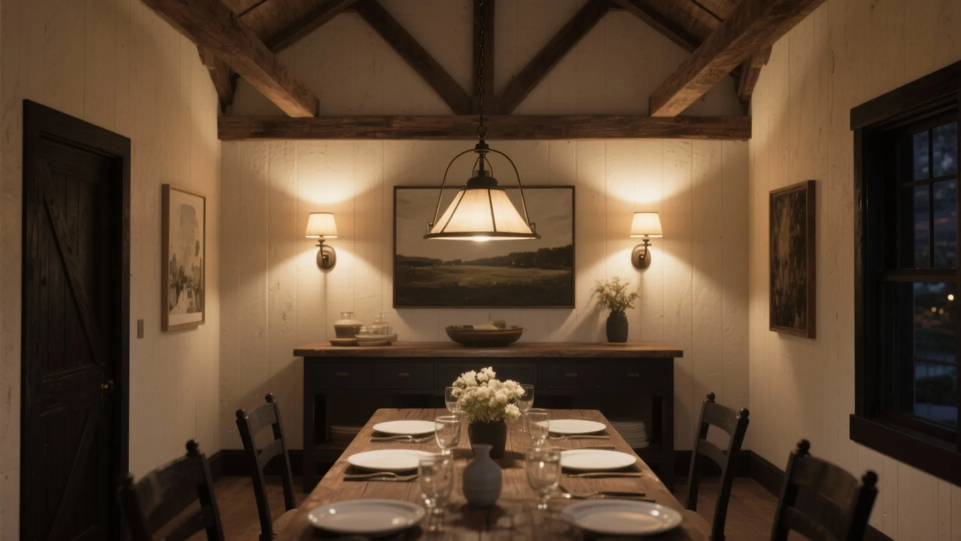 2. Layered Lighting with Wall Sconces