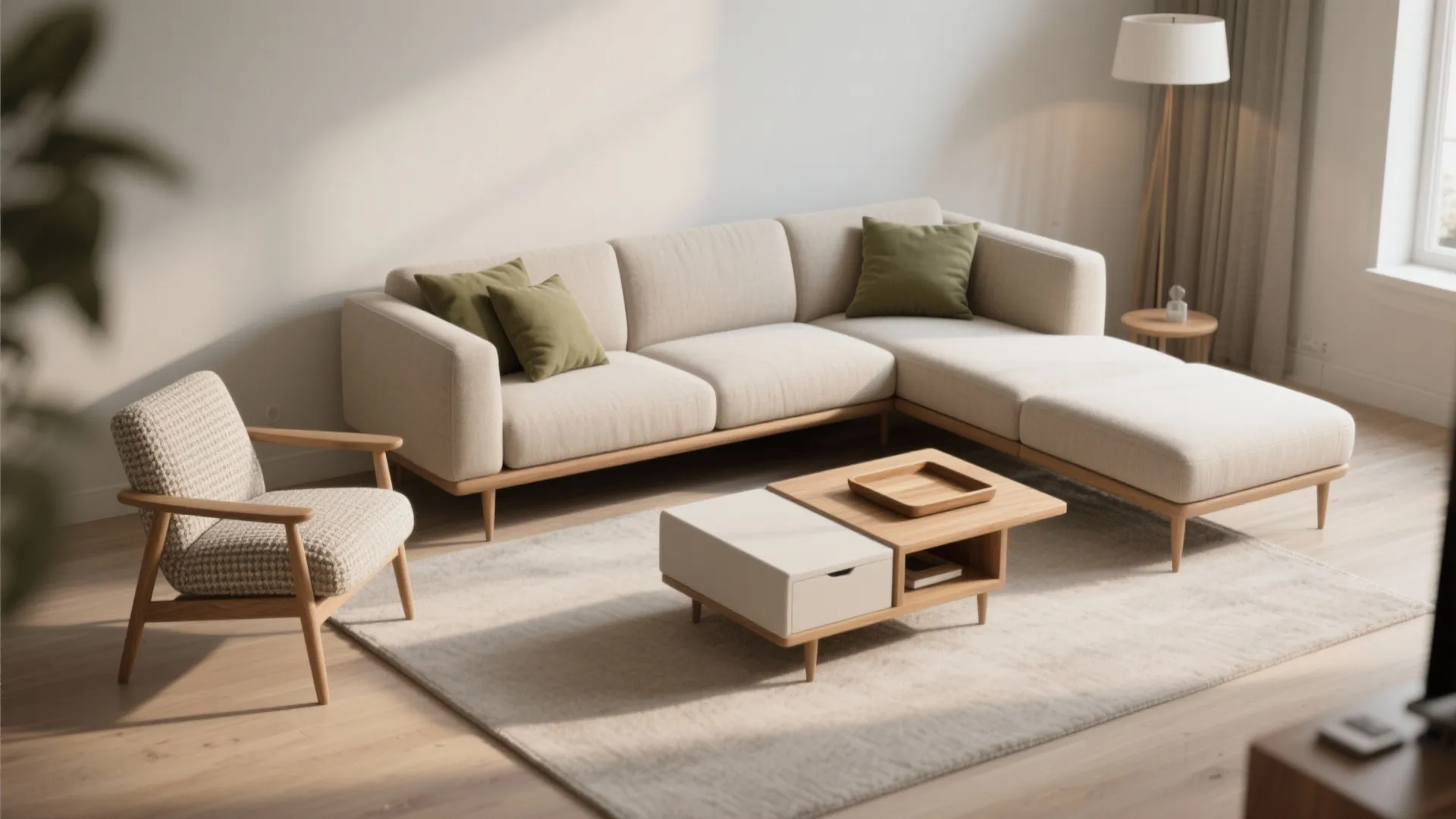 Layered seating with light profiles