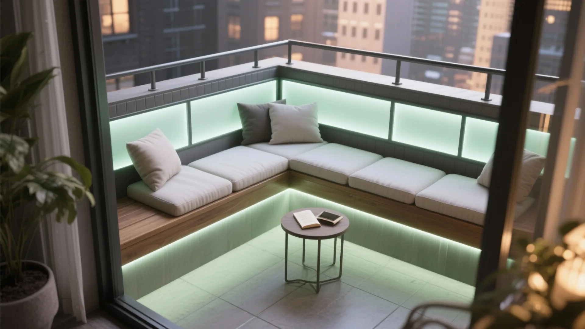 Cozy Seating Nook with Layered Light