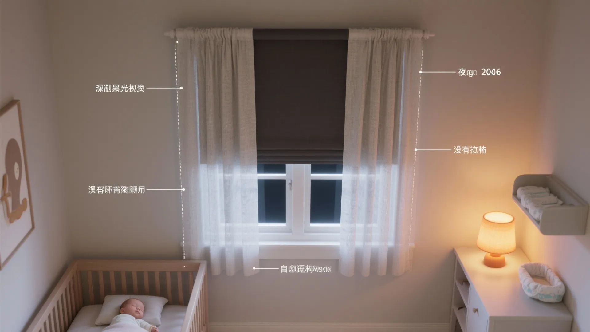 Smart Light Control: Layered Shades and Night Lighting