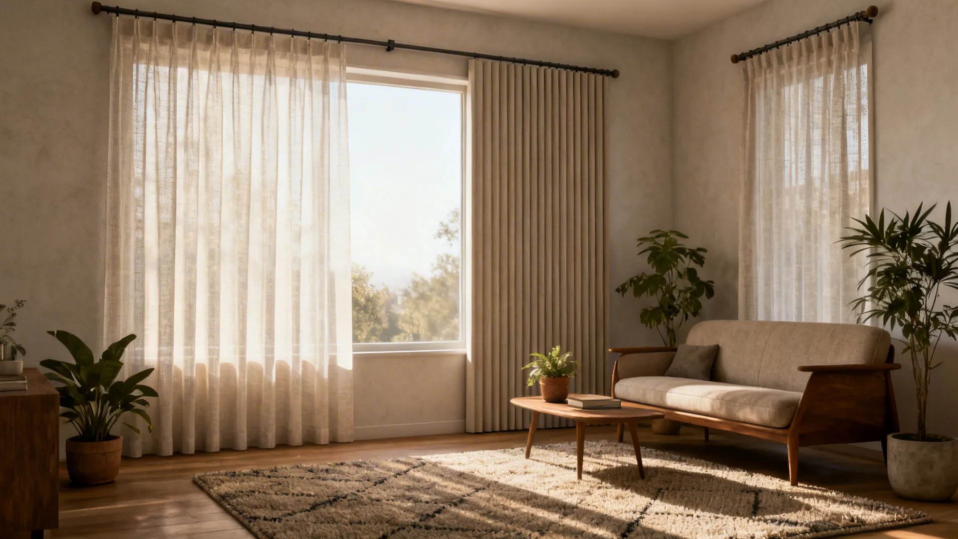 5 Light-Filtering Curtain Ideas for Living Rooms
