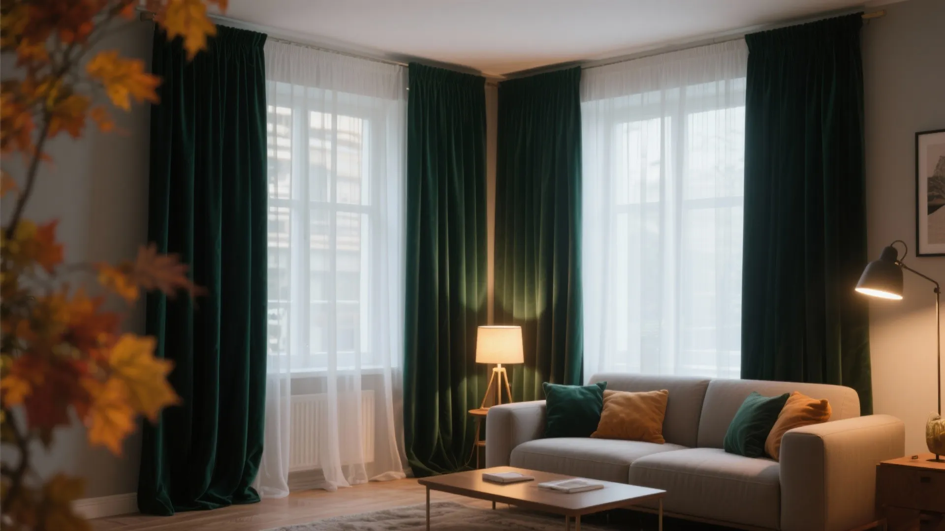 3. Layered Sheer + Velvet Combo