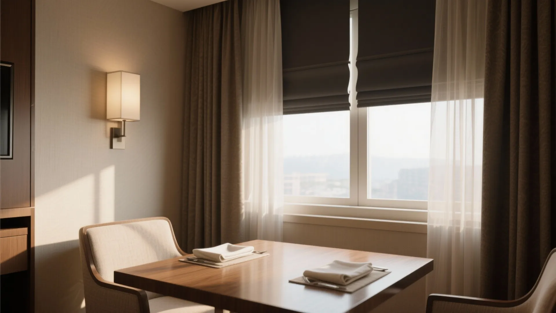 1. Layered sheers plus blackout