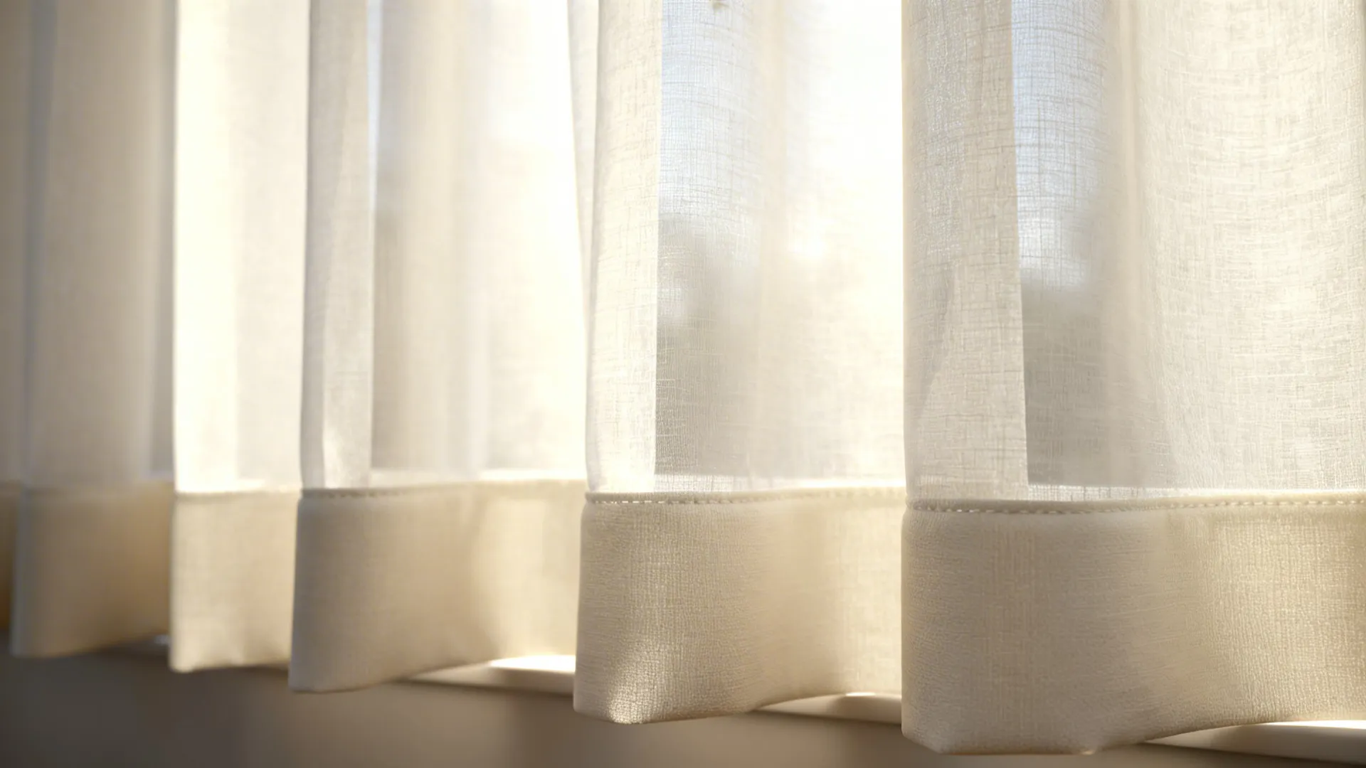 1. Layered Sheers + Light-Blocking Off-White