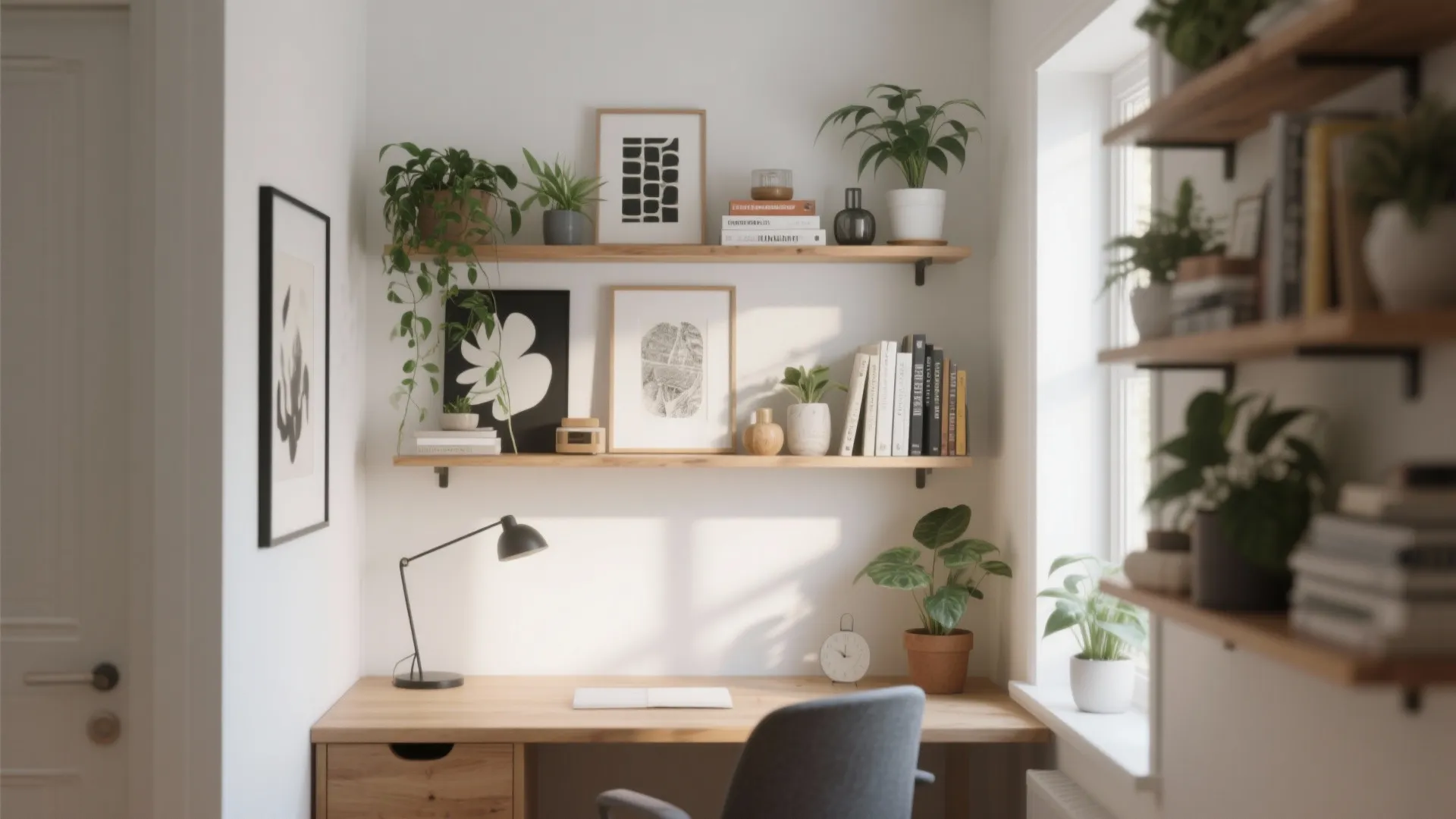 1. Layered Shelving with Decor