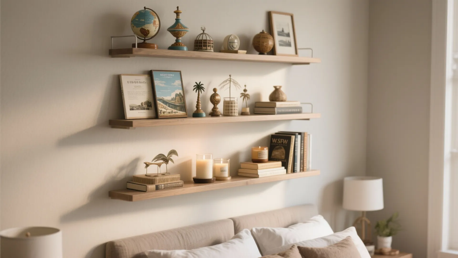 5. Layered Shelving with Decor
