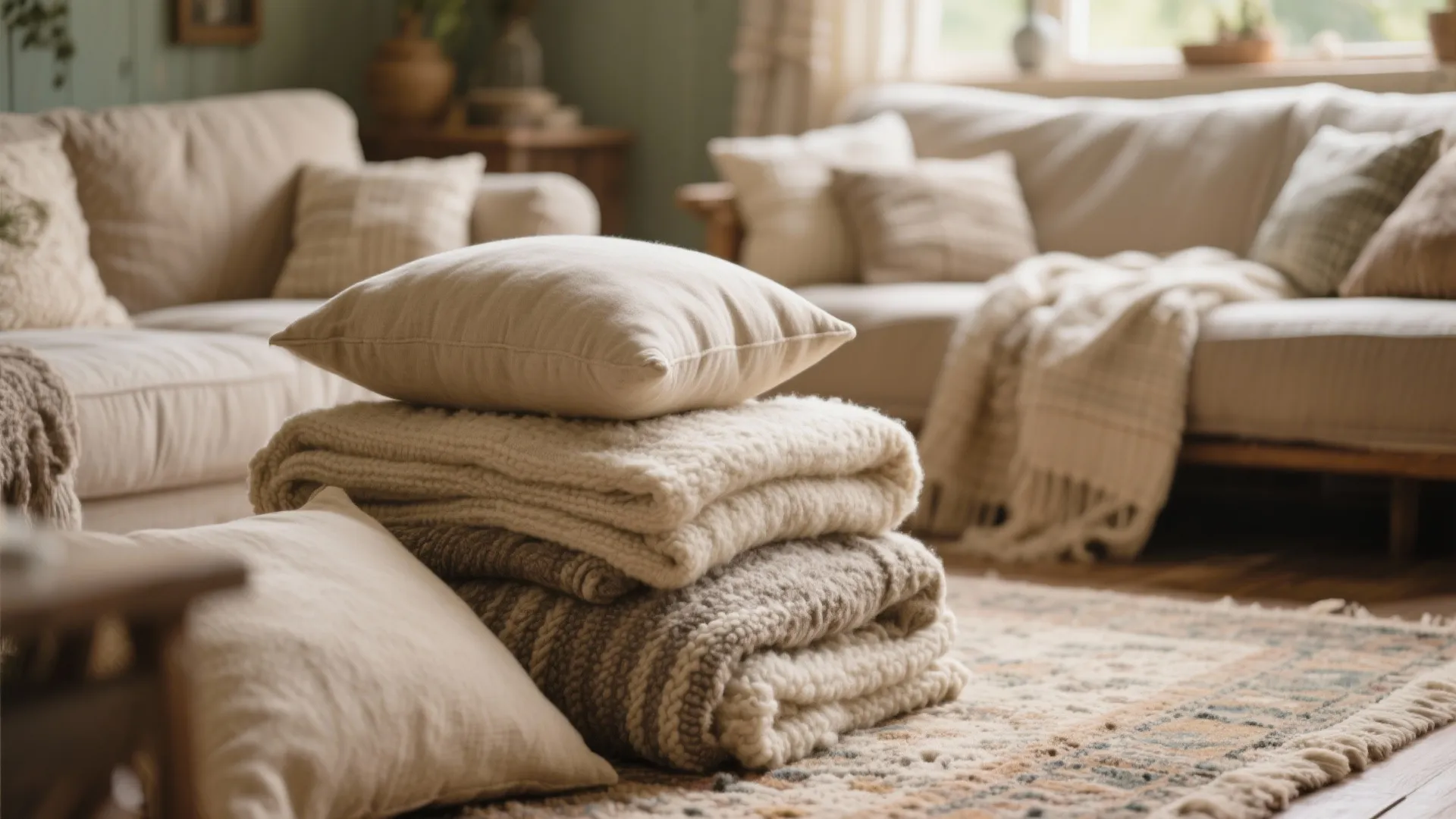 3. Layered Soft Furnishings