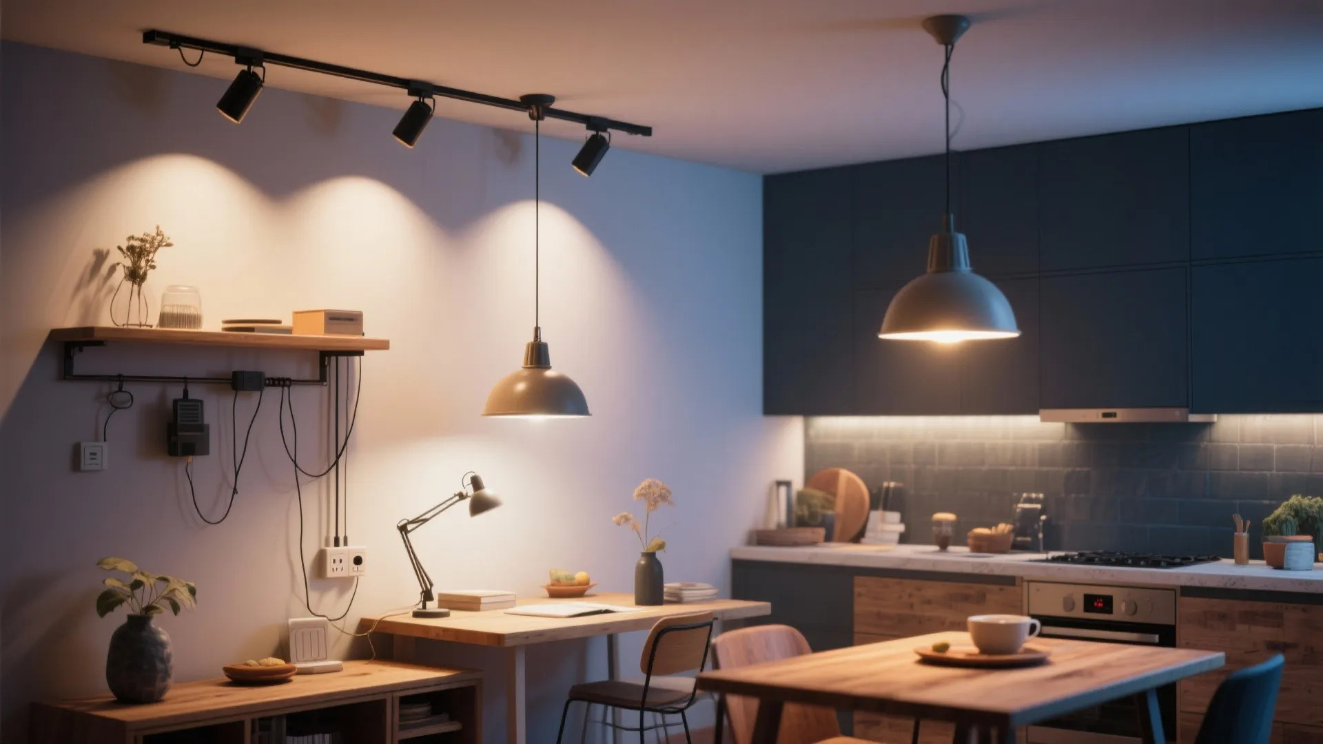 2. Create layered light above multifunctional zones