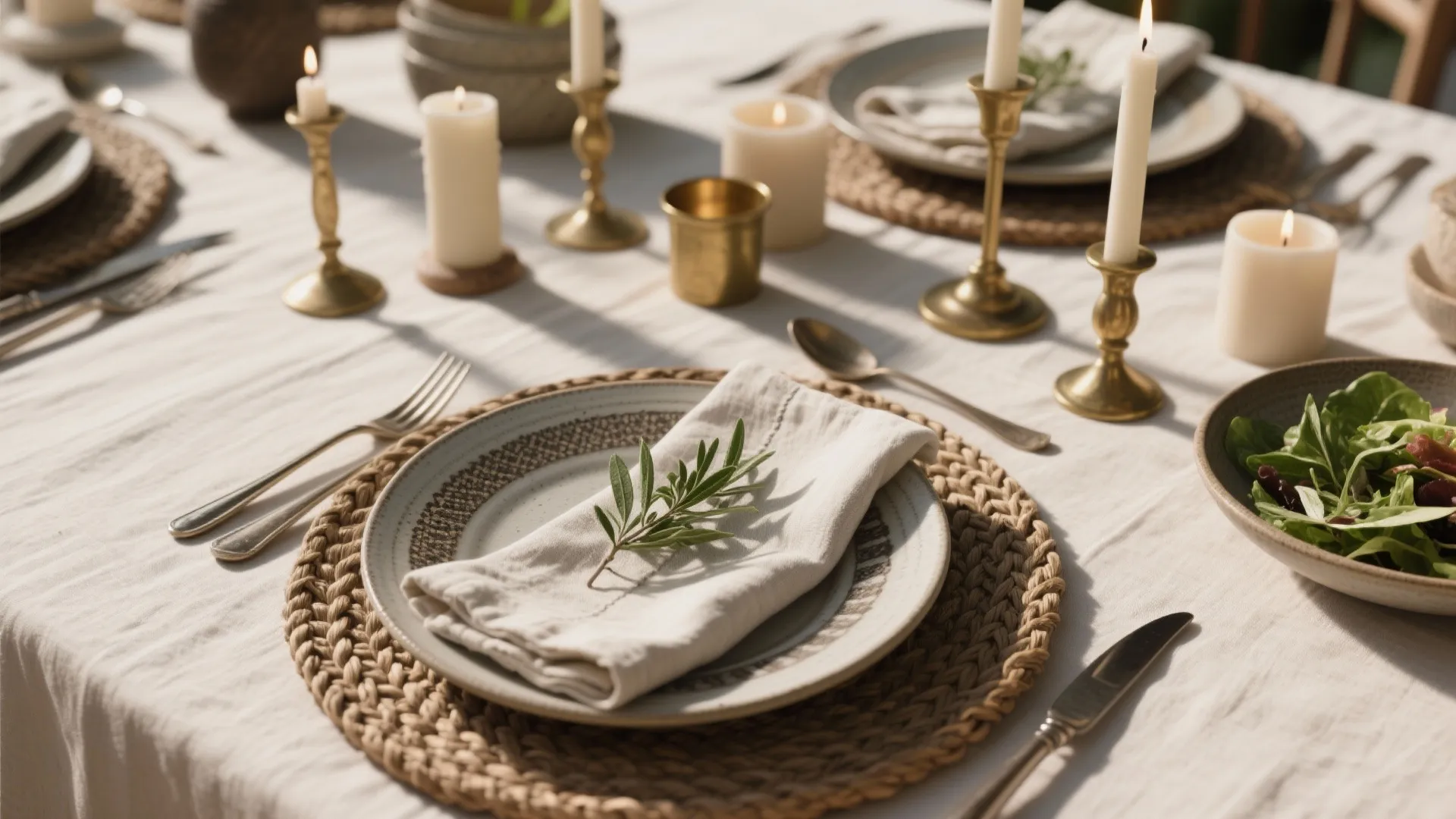 Layered Tablescape: Textures and Heights
