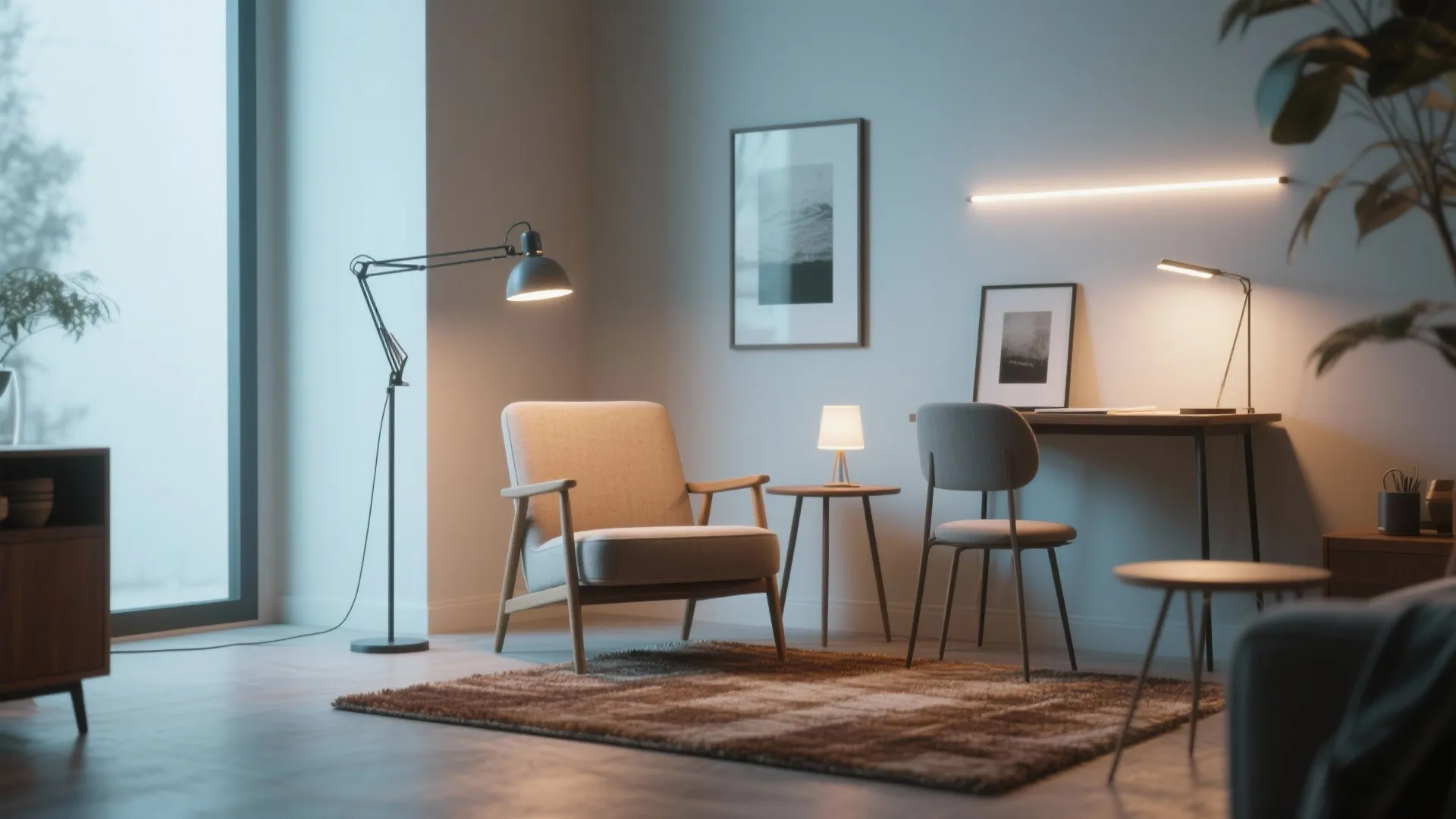 1. Layered task and accent lighting