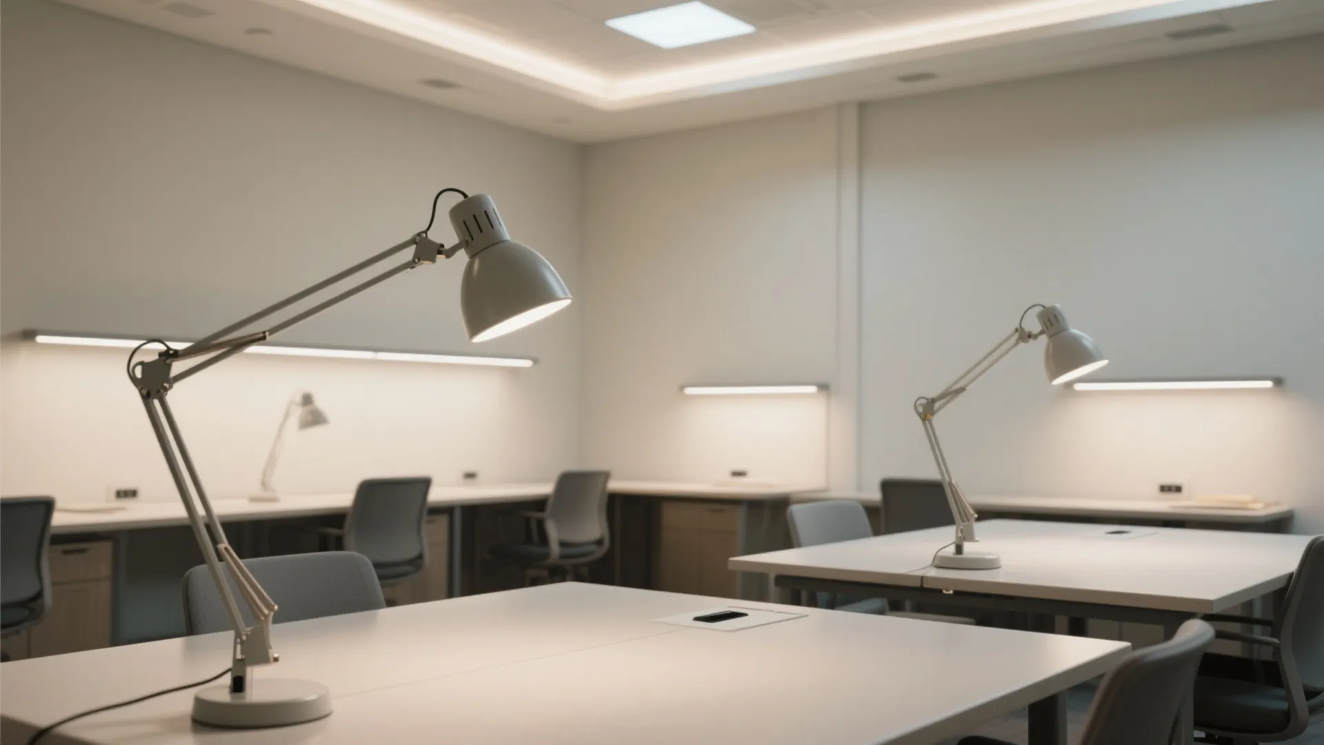 Task lighting layered with indirect glow