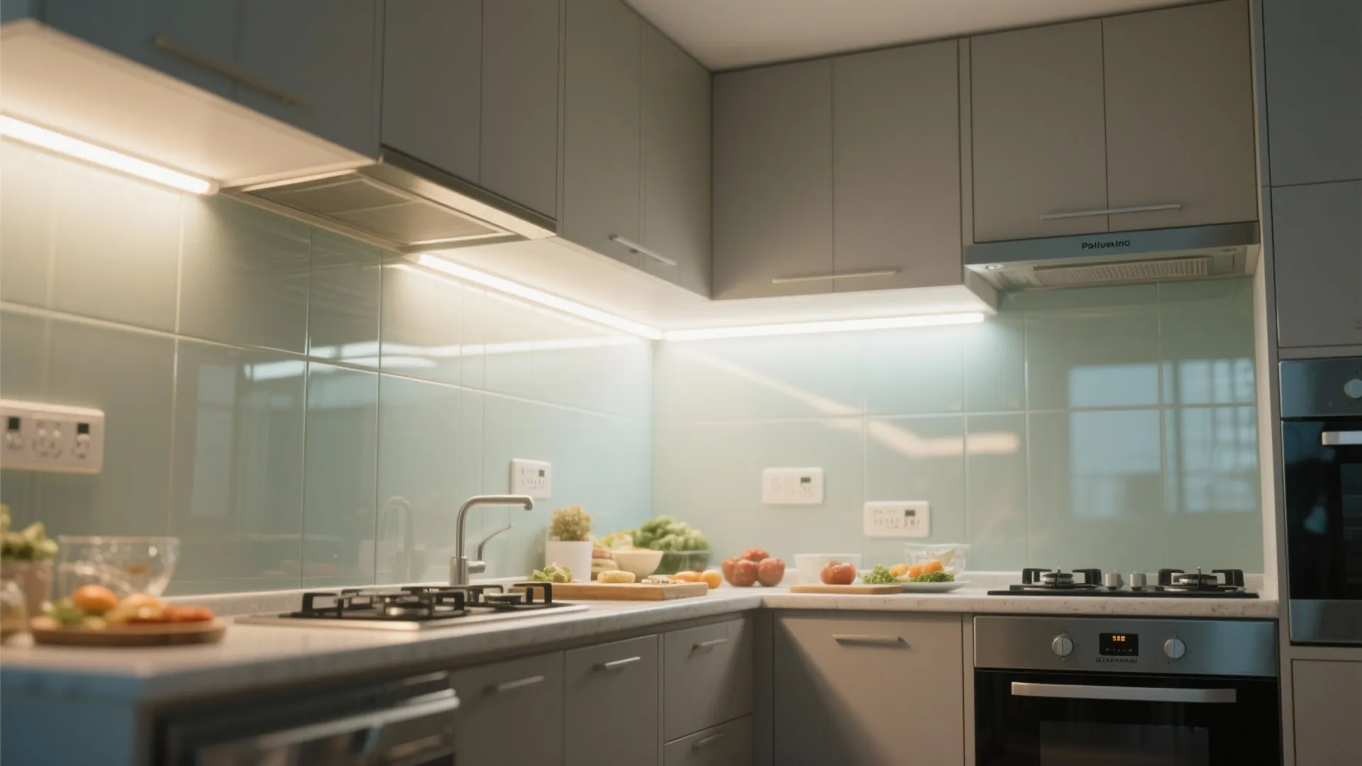 Task lighting layered with indirect glow