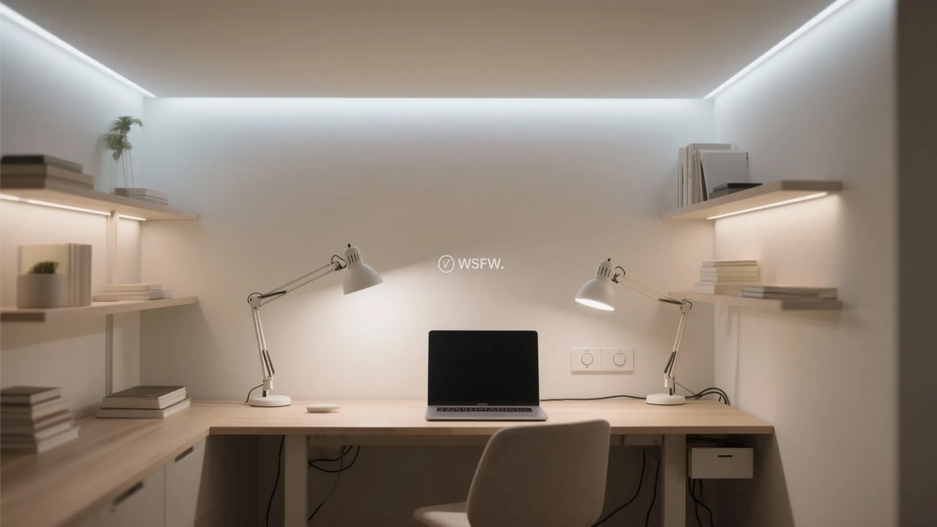 Task-first lighting with layered controls