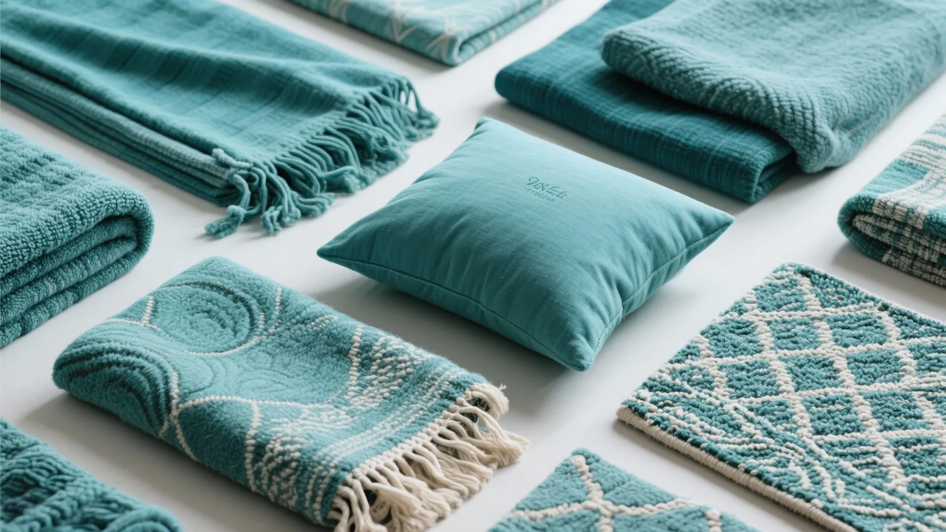 Layered Teal Textiles for Depth