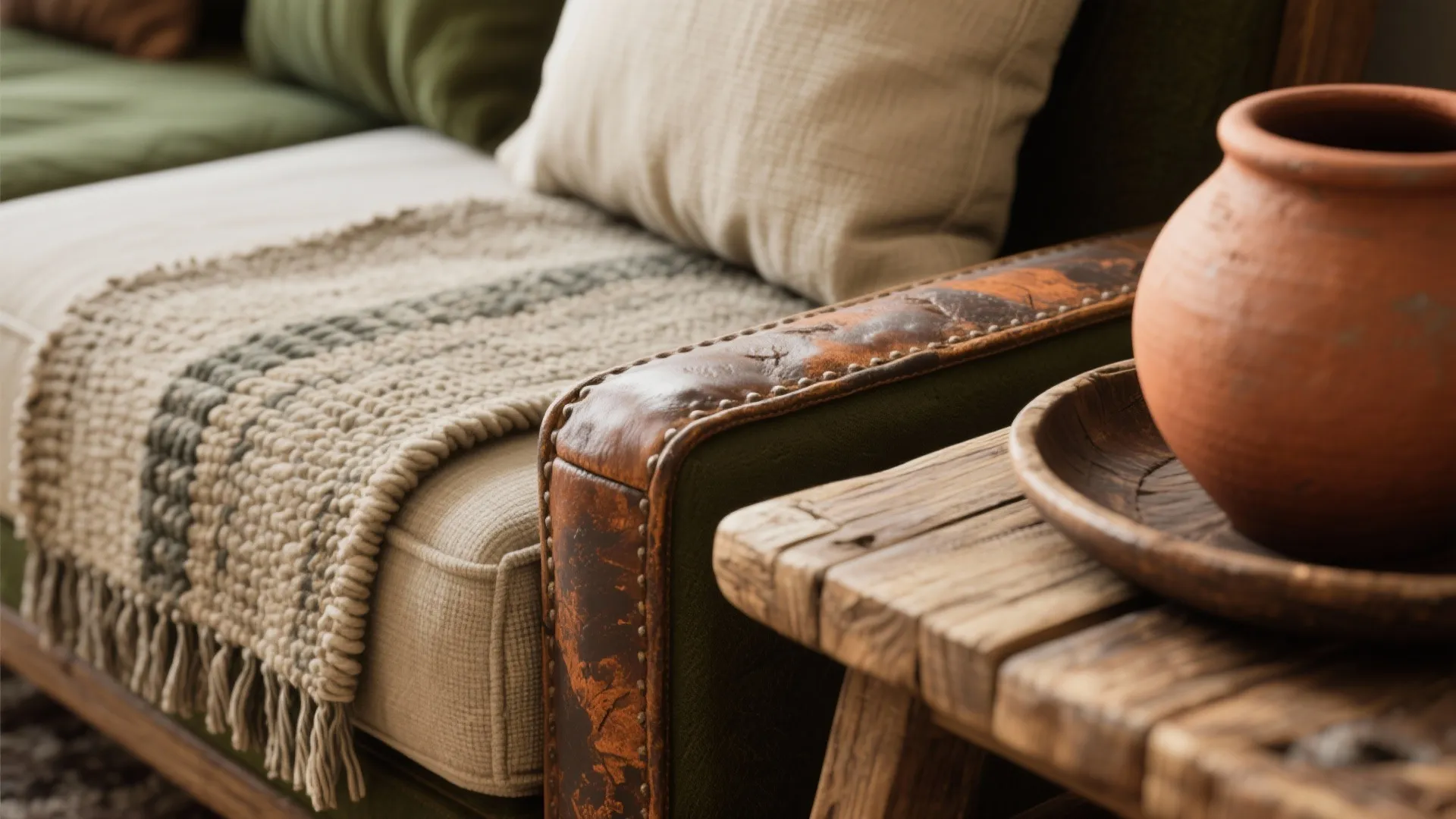 1. Layered Textures with Natural Materials