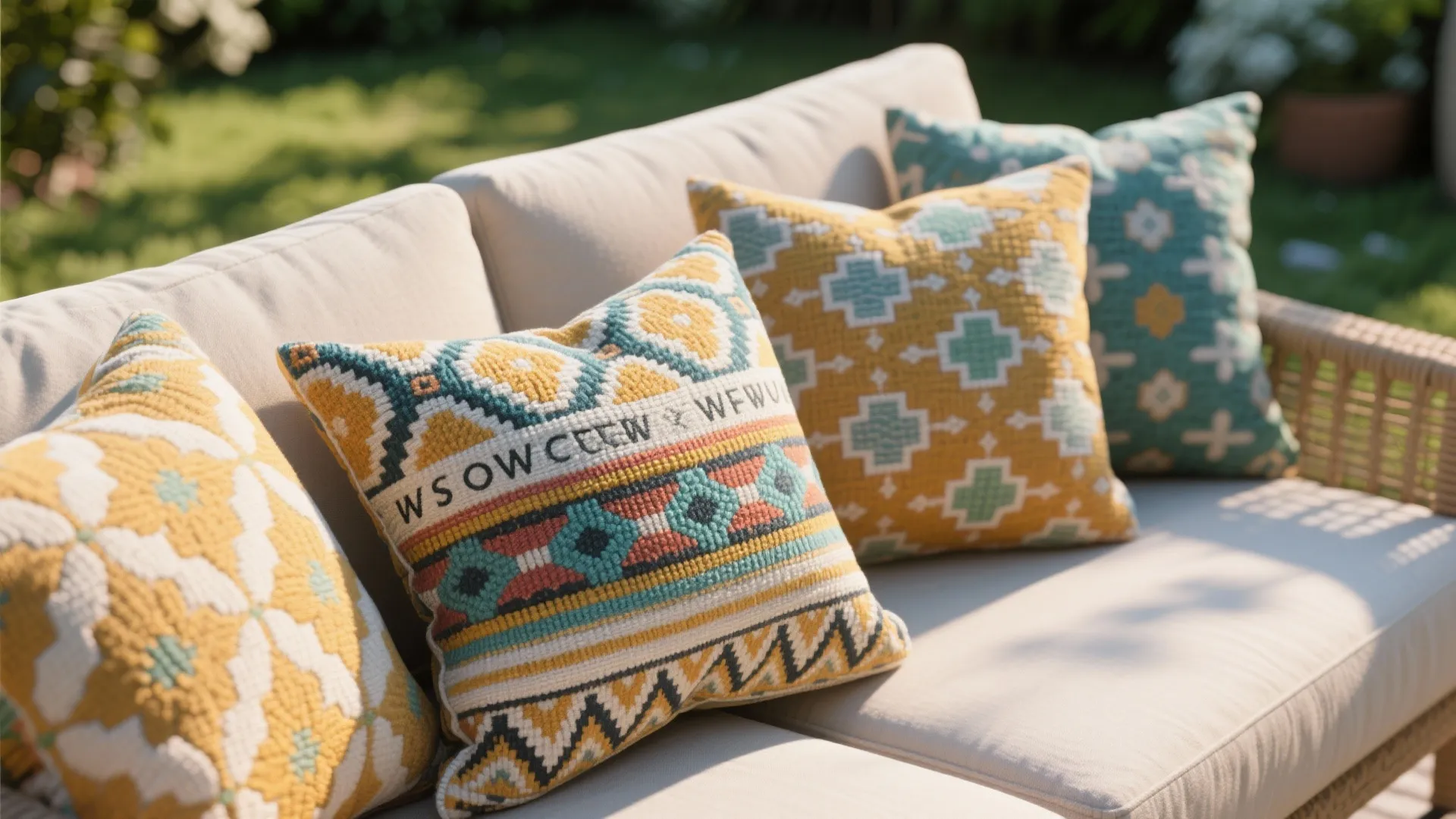 9. Layered Textiles and Throw Pillows