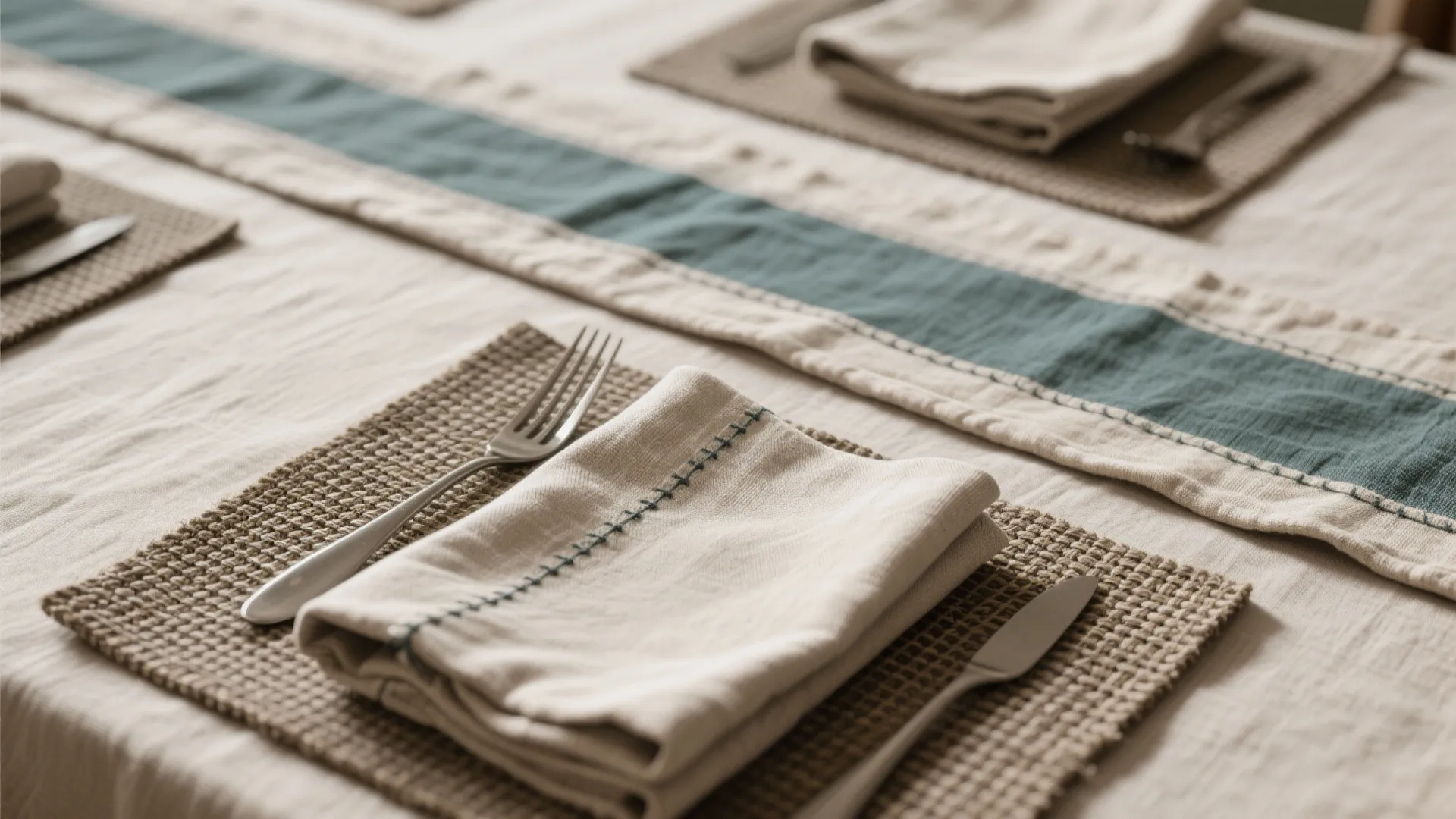 Layered Textiles: Runner, Placemat, Napkin