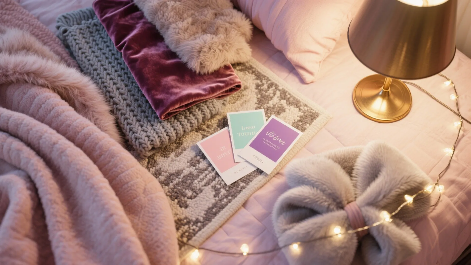 3. Layered textiles and soft lighting