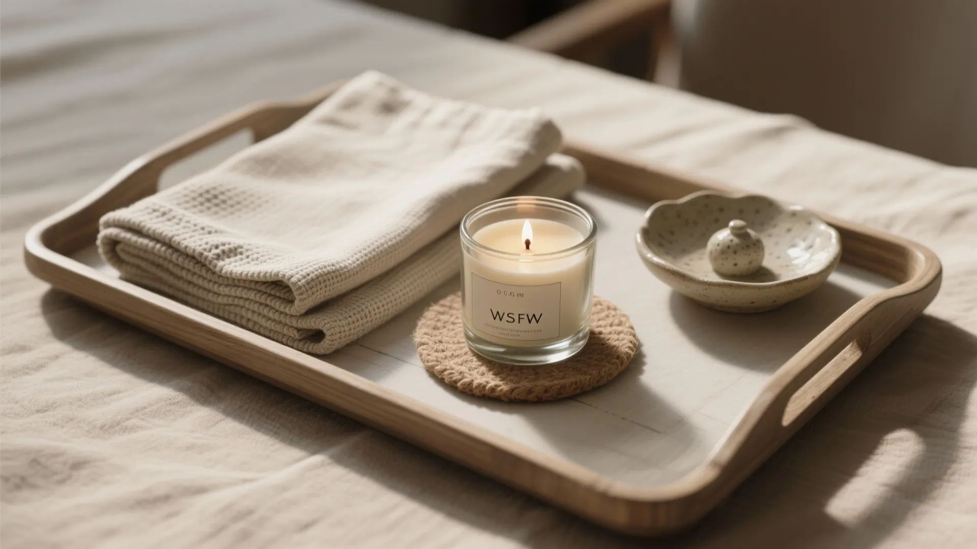 1. Layered Textiles on a Tray