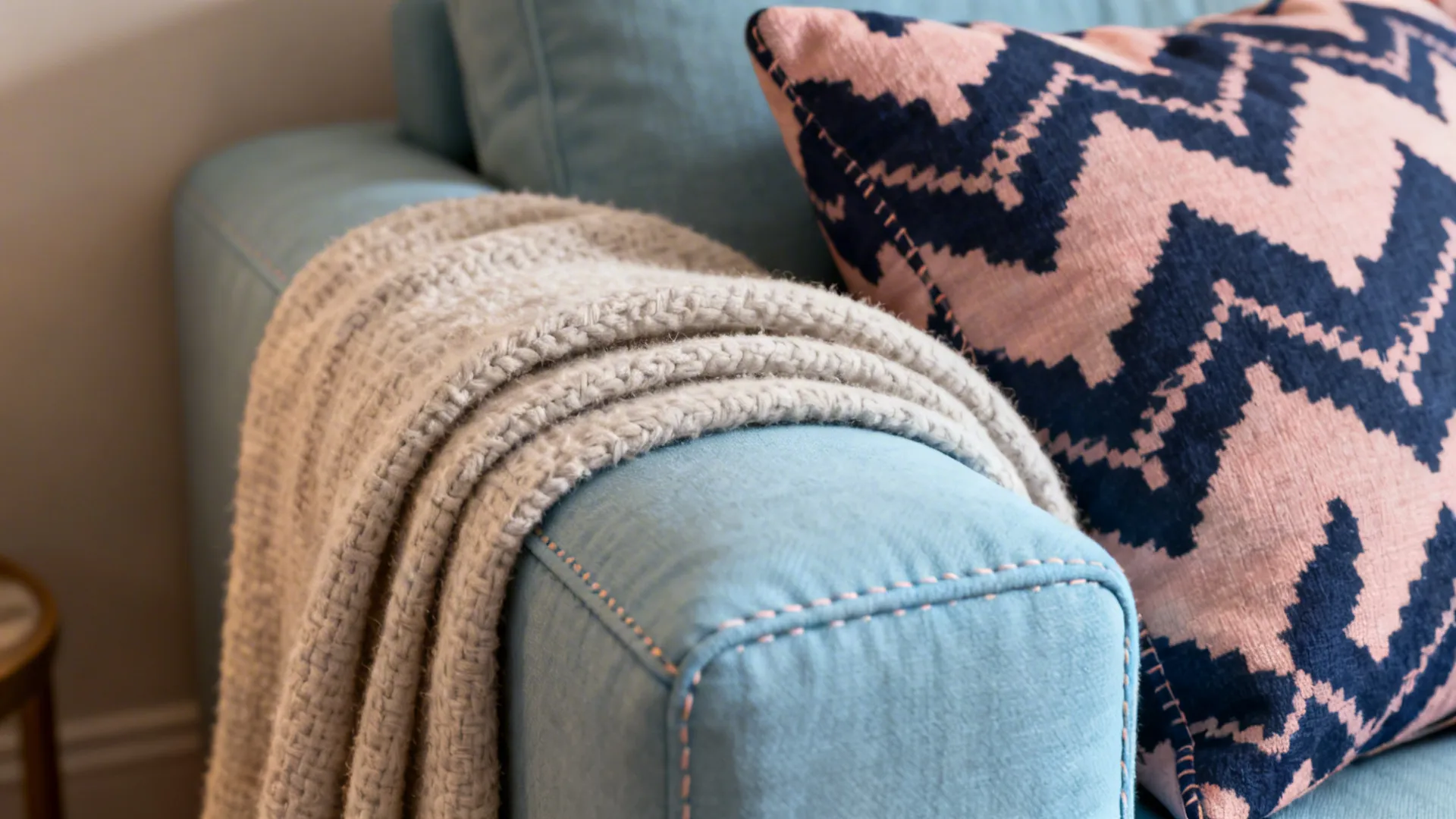 2. Create depth with layered textiles