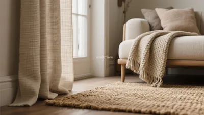 Cozy Neutral Living Room with Textured Fabrics
