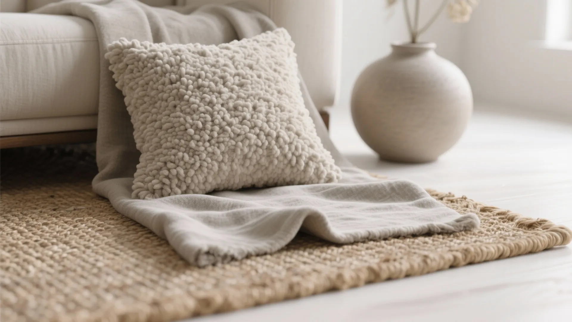 1. Layered neutrals with mixed textures