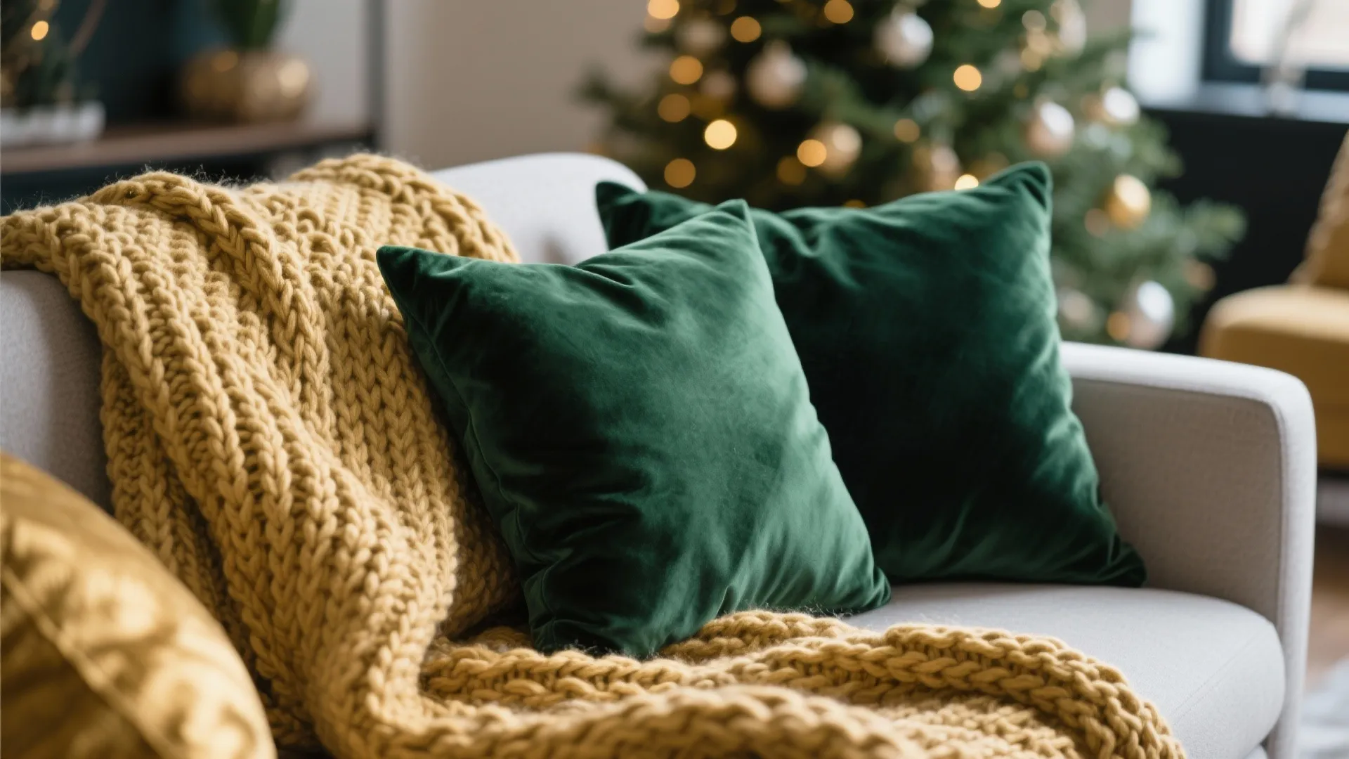 1. Layered Textures with Throws and Cushions