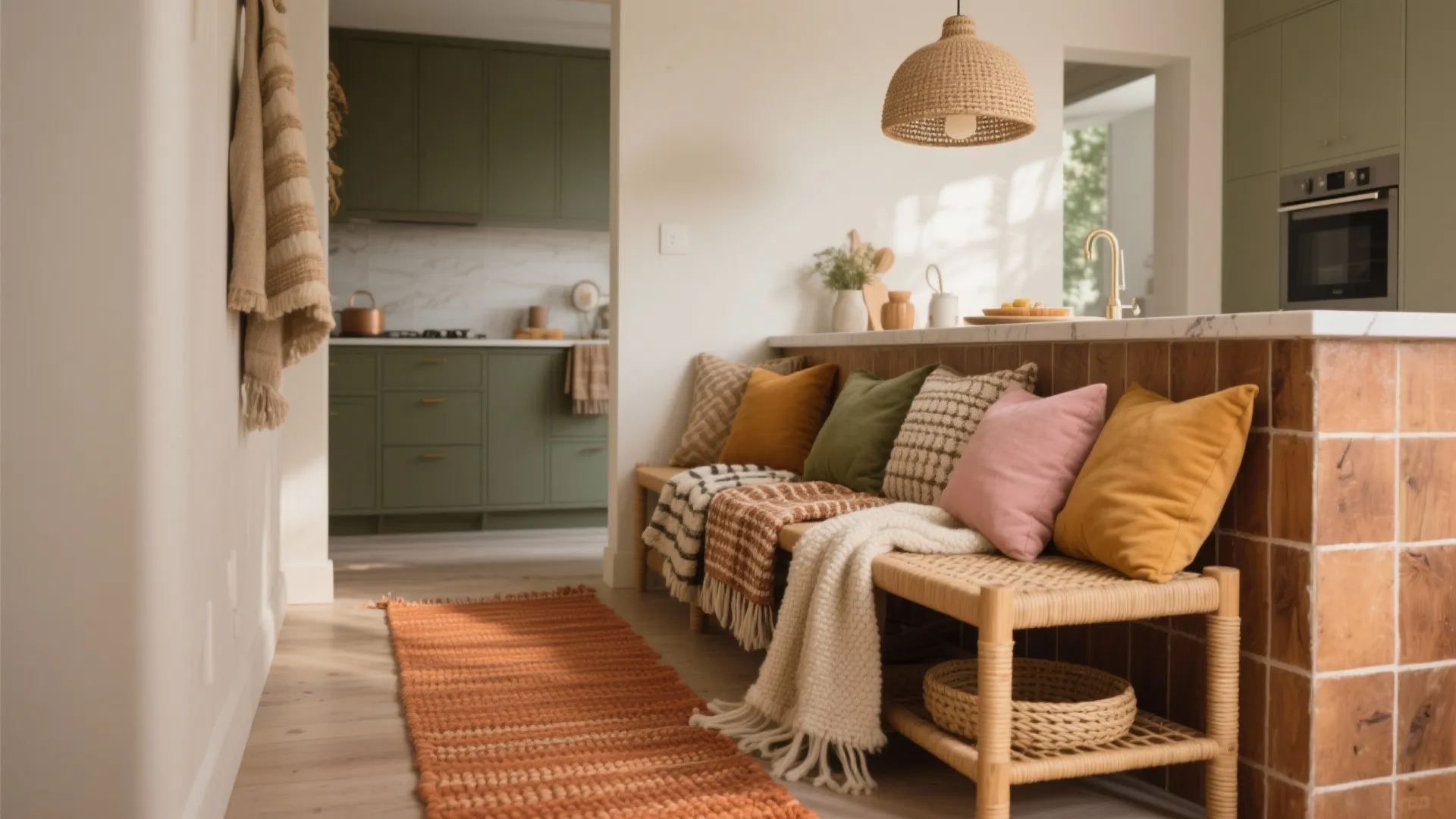 Layered Textures and Warm Colors