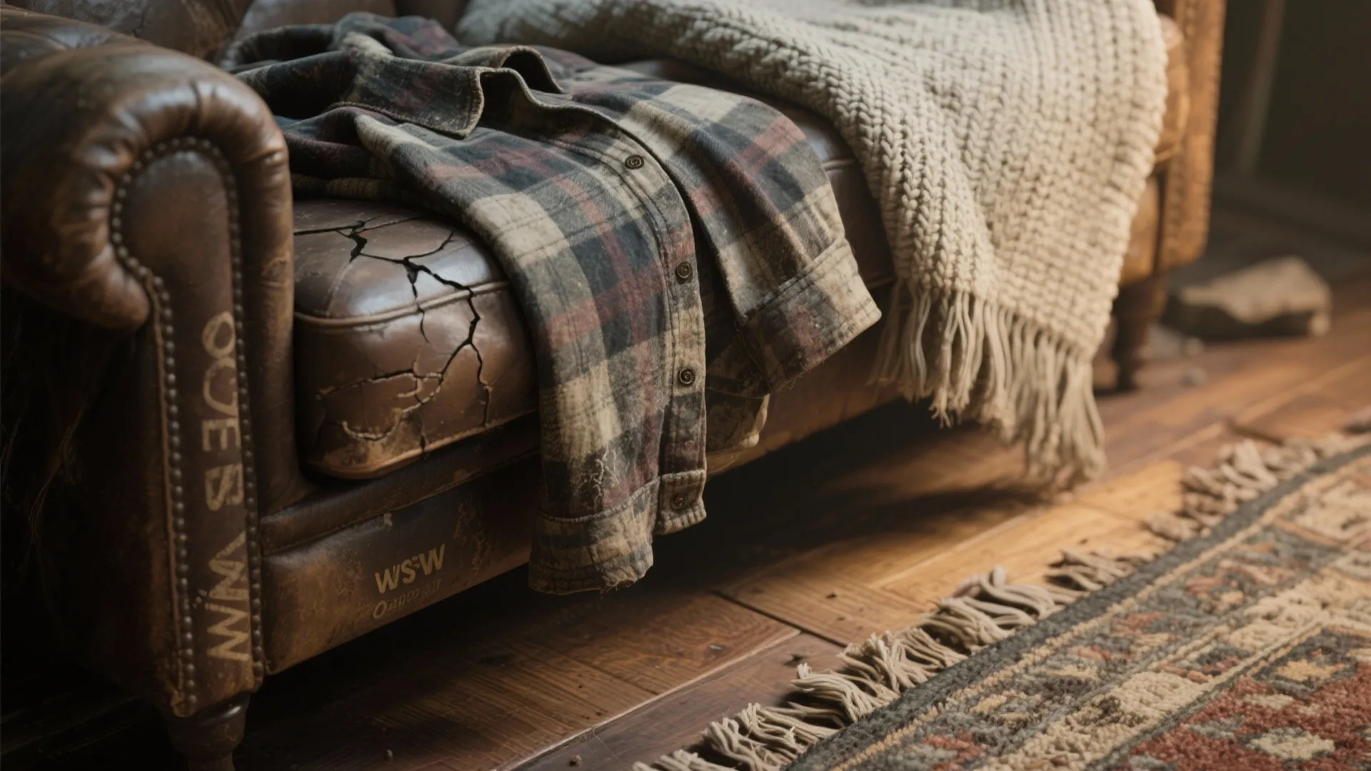 1. Layered Textures and Distressed Fabrics