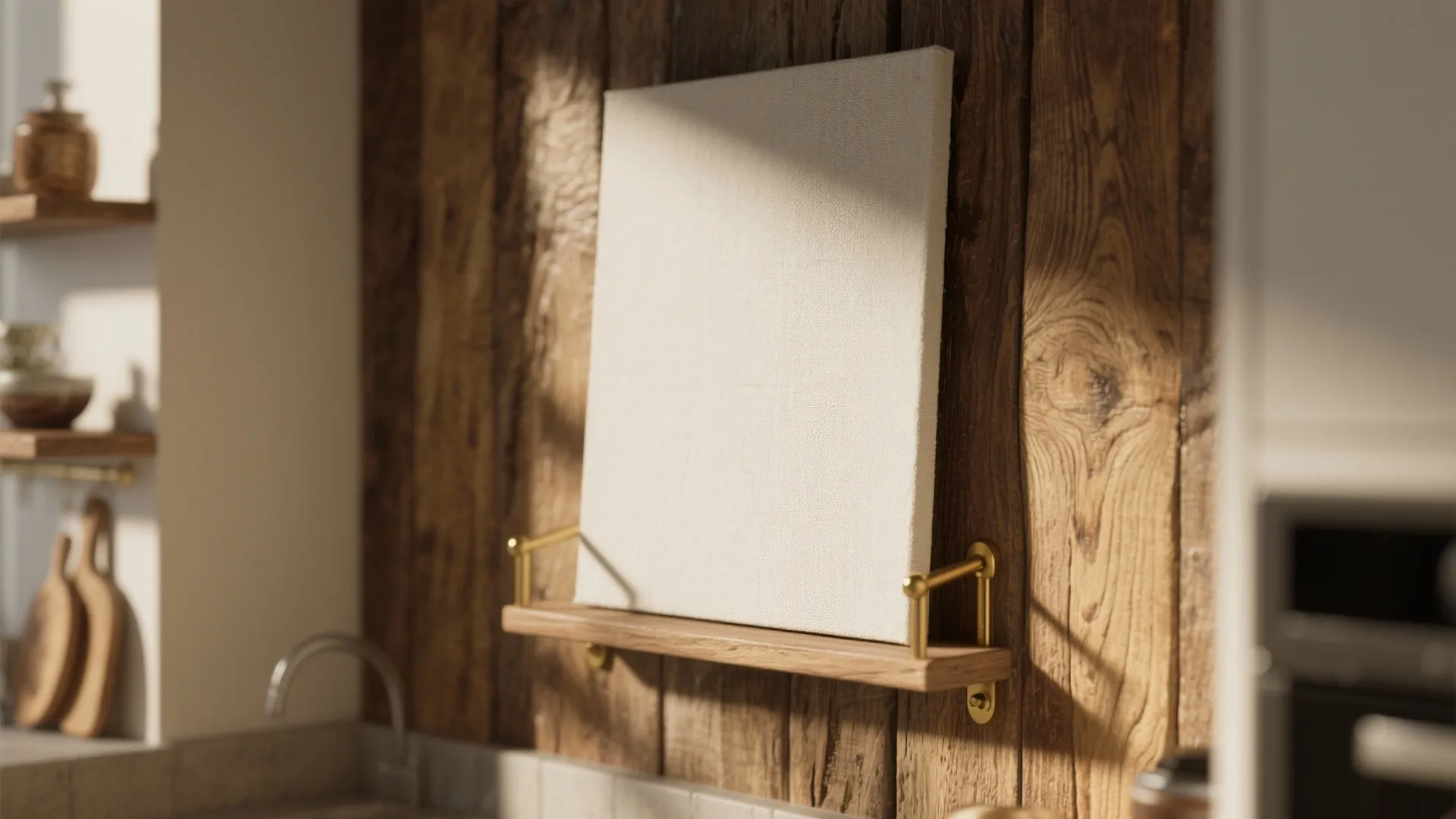 5. Layered Textures with Canvas and Wood