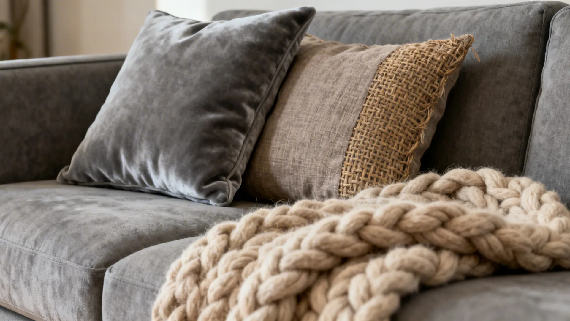 1. Layered Textures: Velvet, Linen, and Wool